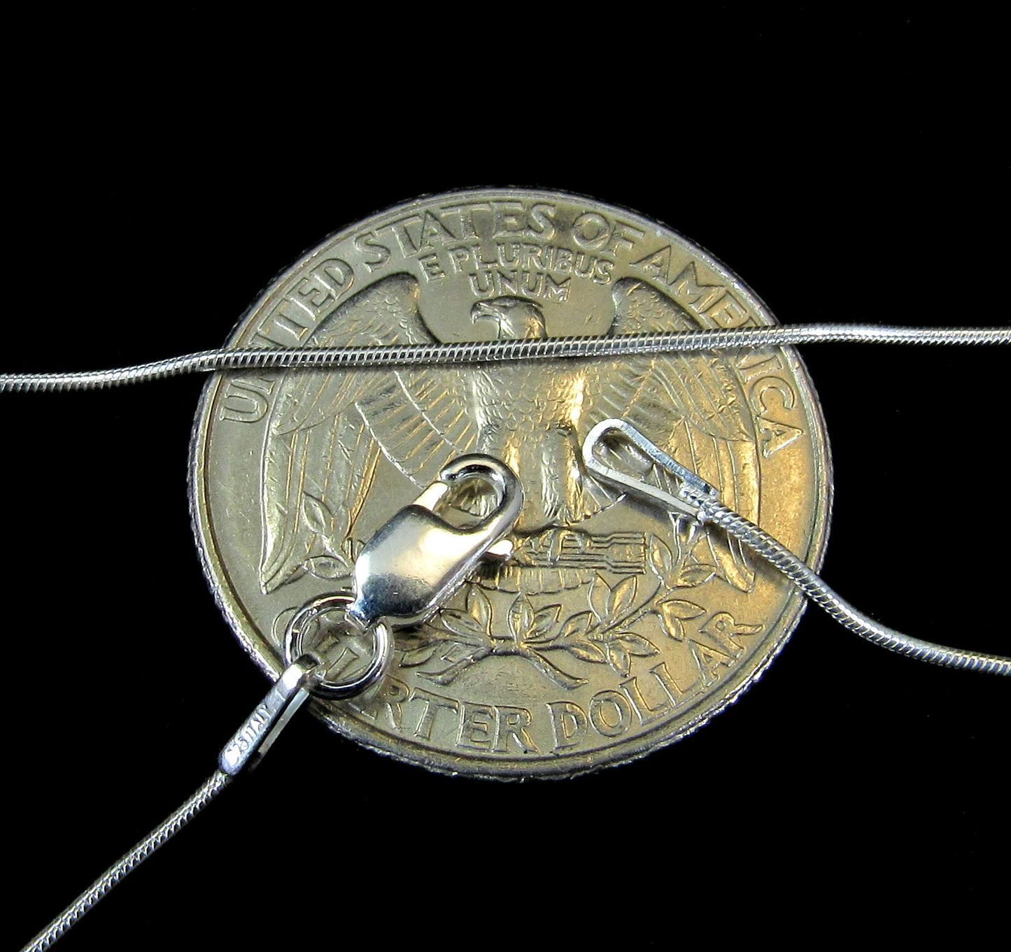 0.8MM Solid 925 Sterling Silver Dainty Italian Round Snake Chain Necklace, Made in Italy, 16" 18" 20" 22" 24" Inches, for Small Pendants