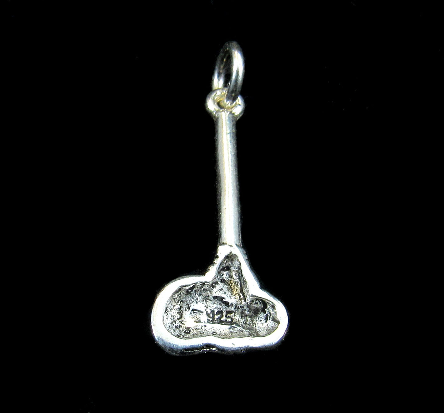 Handcrafted Solid 925 Sterling Silver Prehistoric Caveman Stone Axe Pendant