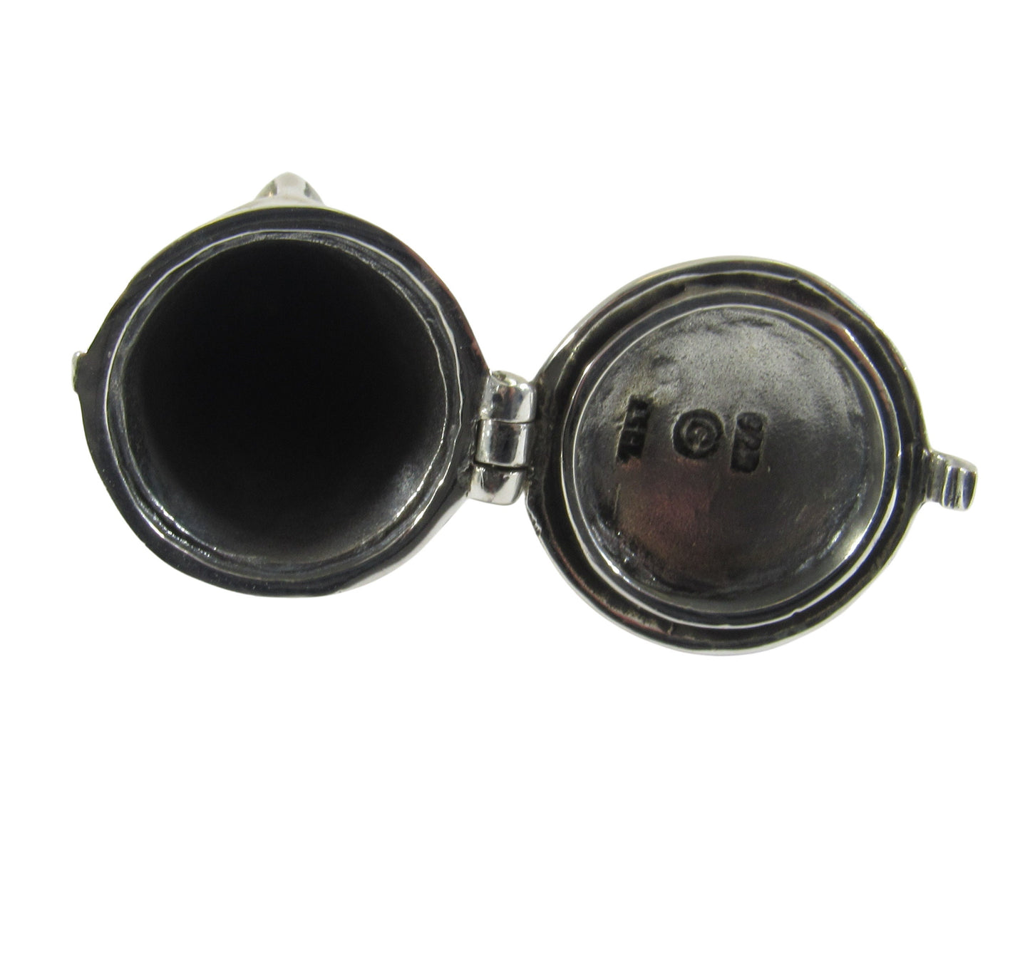 Solid 925 Sterling Silver Green Man Pendulum with Lid, Handcrafted Celtic Cernunnos Pendant for Spells & Potions