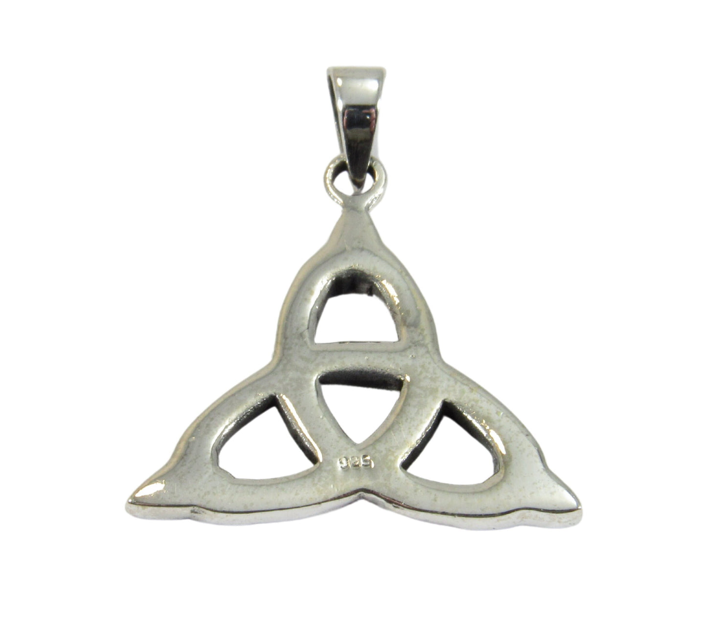 Solid 925 Sterling Silver Celtic Triquetra Pendant, Trinity Knot Necklace Amulet
