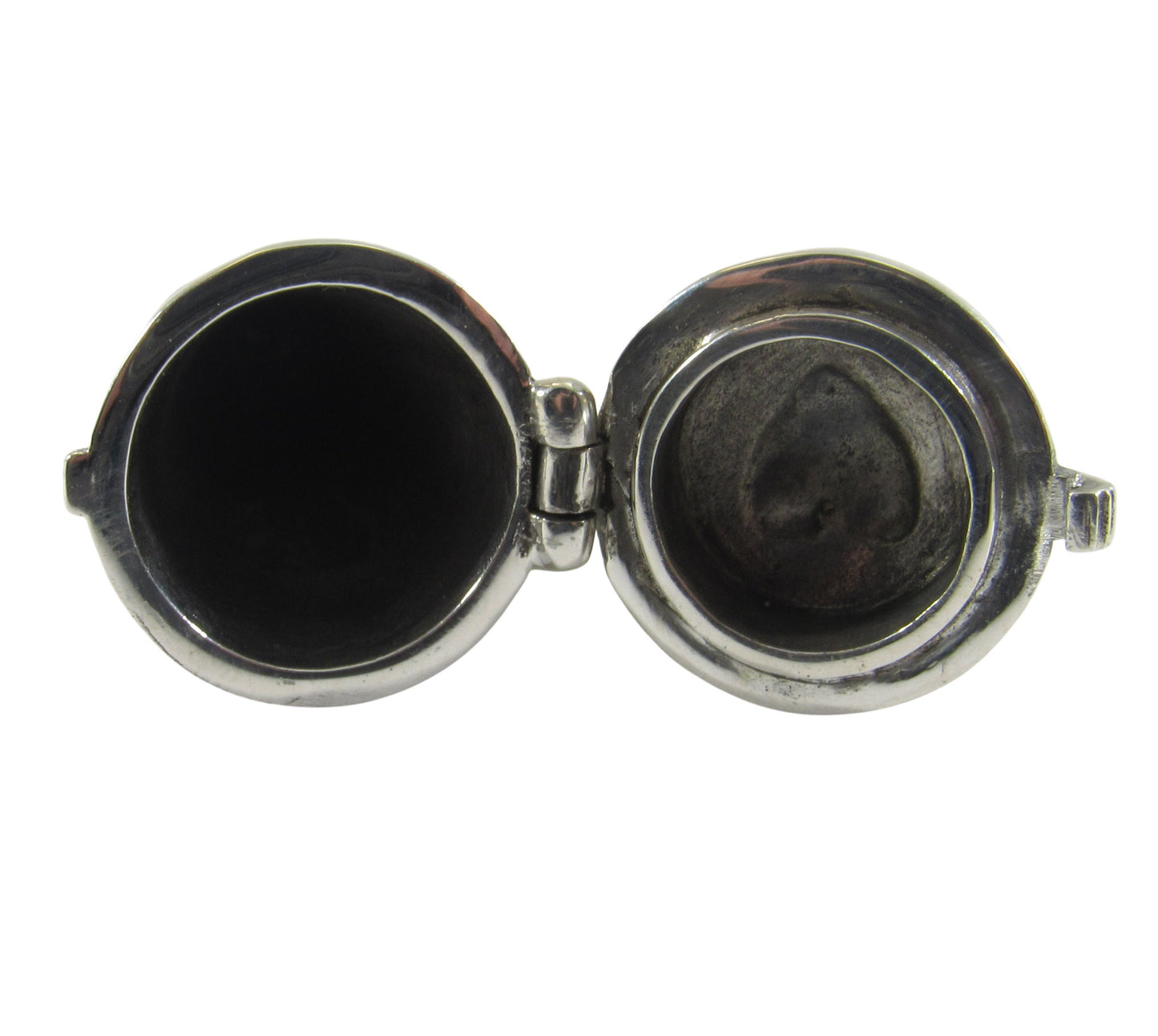 Solid 925 Sterling Silver Celtic Claddagh Pendulum with Lid, Handcrafted Magick Pendant for Spells & Potions