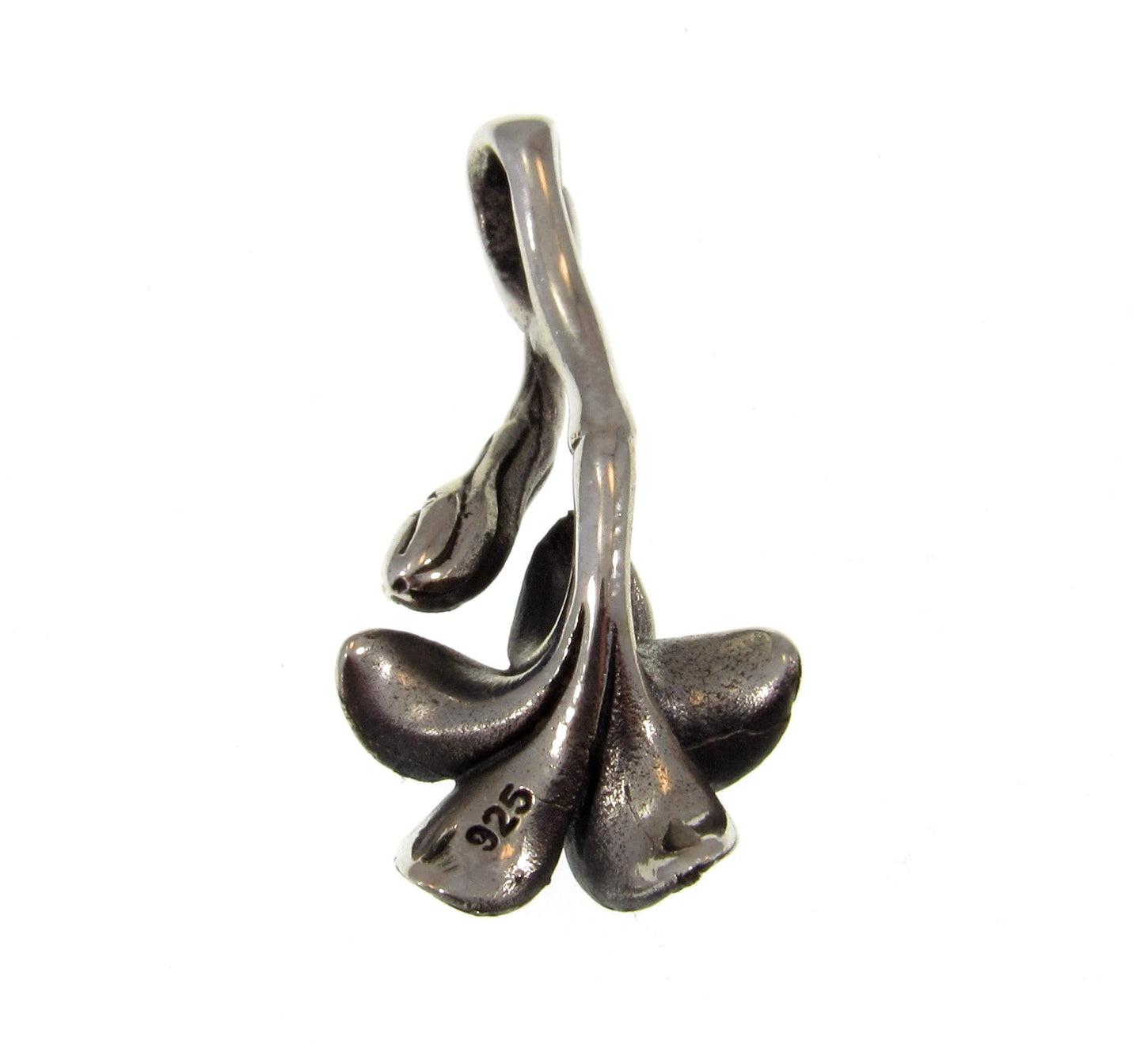 Solid 925 Sterling Silver Plumeria Slide Pendant – Hawaiian Flower Necklace Charm – Naturecore Jewelry, Boho Botanical Pendant, Gift for Her