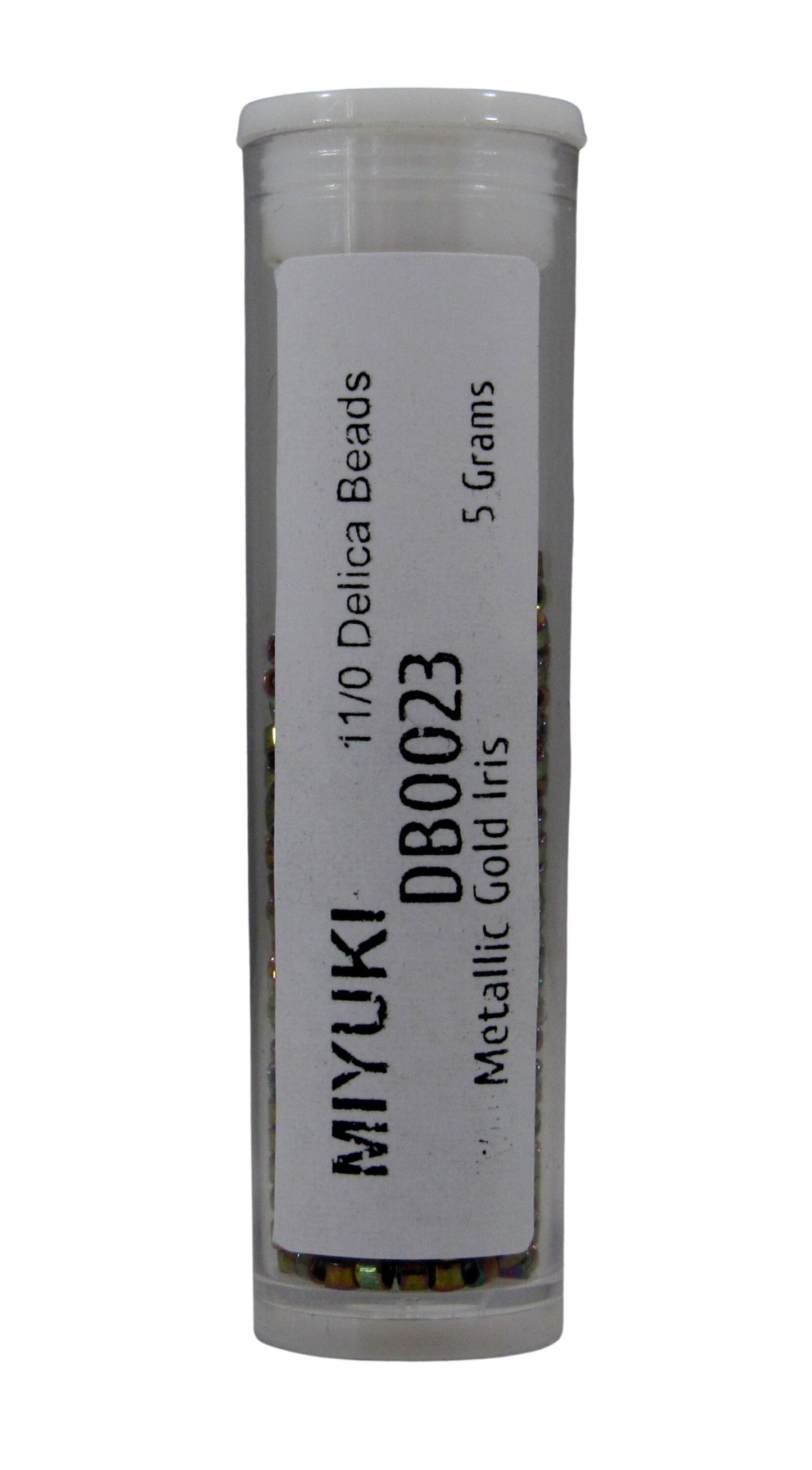 DB0023 11/0 Miyuki Metallic Gold Iris Delica Seed Beads, 5 Grams Tube, 25 Grams Bag, DB23, DB-0023 Japanese Glass Delicas for Jewelry Making