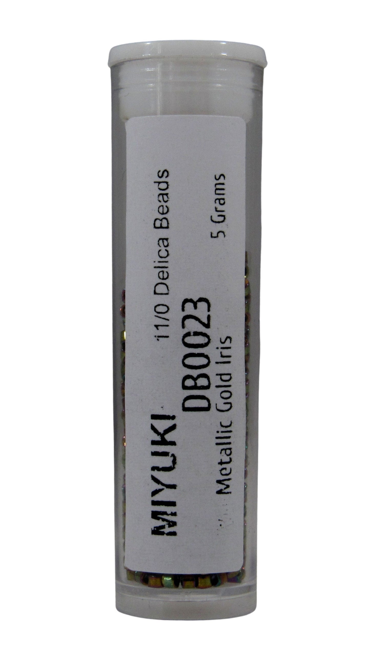 DB0023 11/0 Miyuki Metallic Gold Iris Delica Seed Beads, 5 Grams Tube, 25 Grams Bag, DB23, DB-0023 Japanese Glass Delicas for Jewelry Making