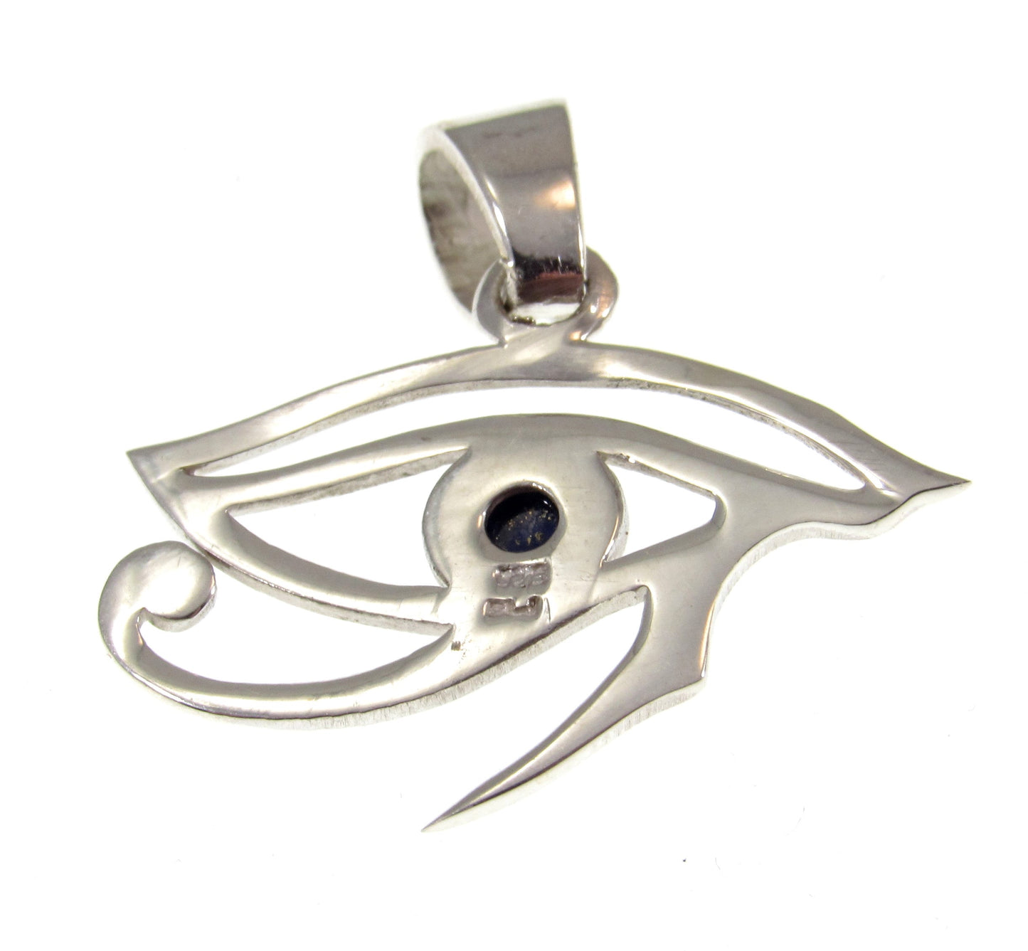 Solid 925 Sterling Silver Eye of Horus Pendant with Lapis Lazuli – Egyptian Protection Amulet, Third Eye Jewelry, Spiritual Healing Charm