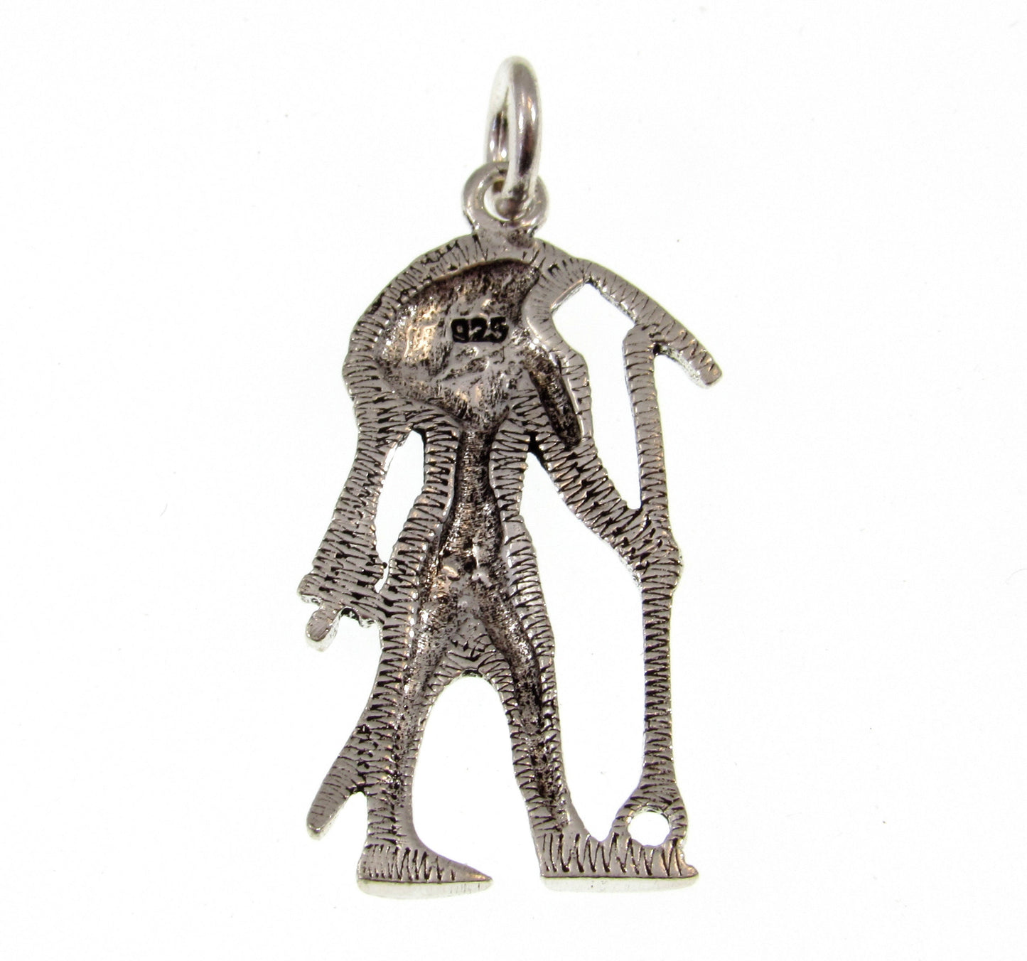 Solid 925 Sterling Silver Thoth Pendant – Egyptian God of Wisdom, Scribe & Moon, Ancient Egypt Amulet, Pagan Jewelry, Hermetic Talisman