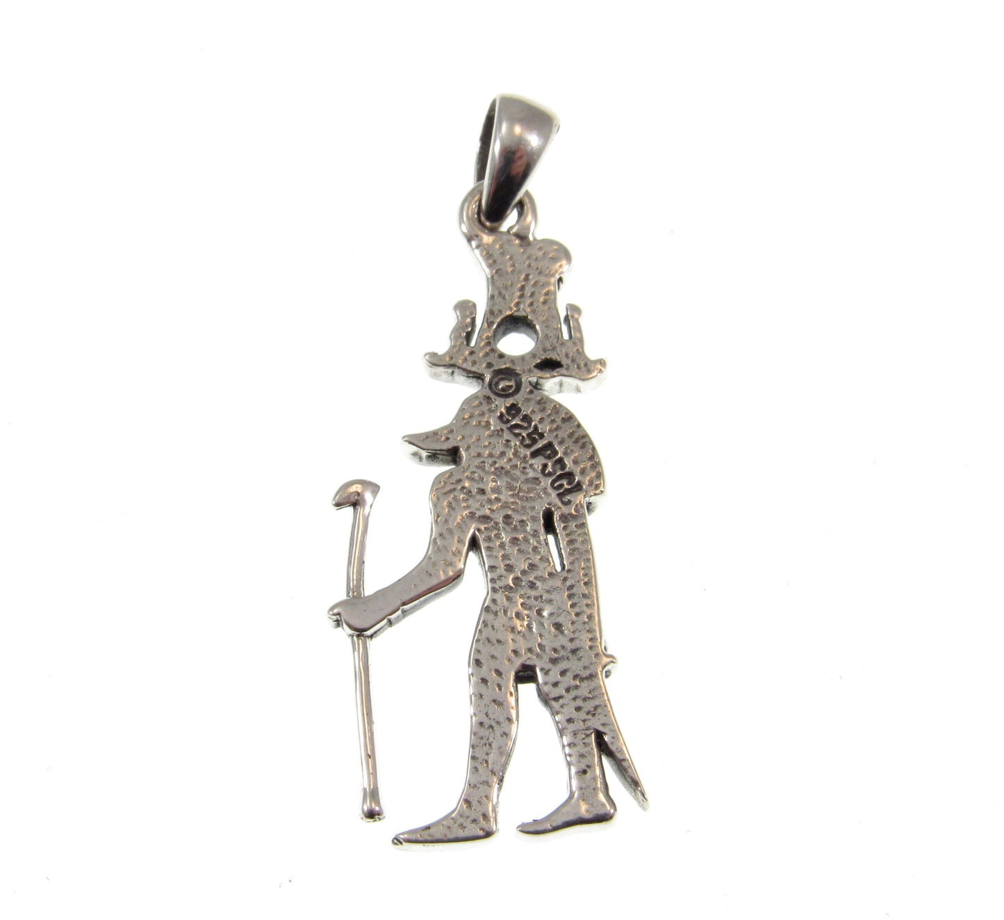 Solid 925 Sterling Silver Sobek Ancient Egyptian Deity Pendant, Nile Crocodile God Sebek