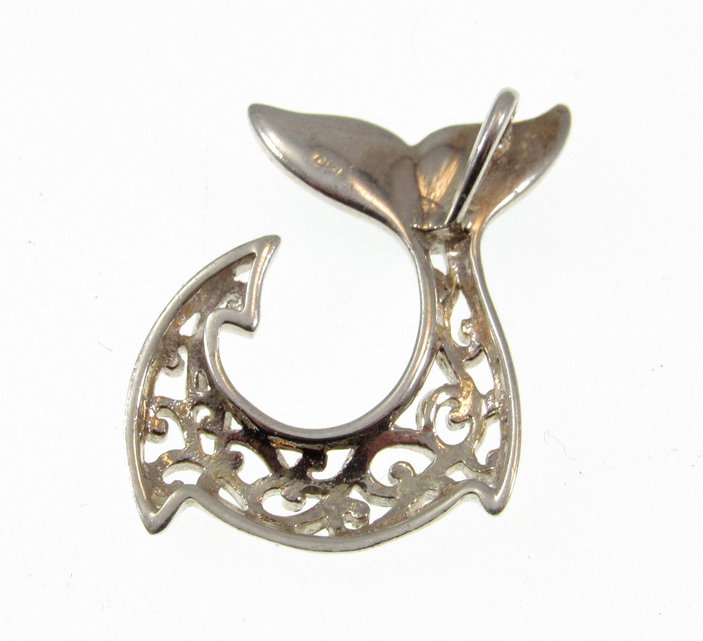 Solid 925 Sterling Silver Mermaid Tail Pendant with Abalone Shell – Handcrafted Ocean Jewelry – Beach Lover Gift, Sea Life Necklace Charm