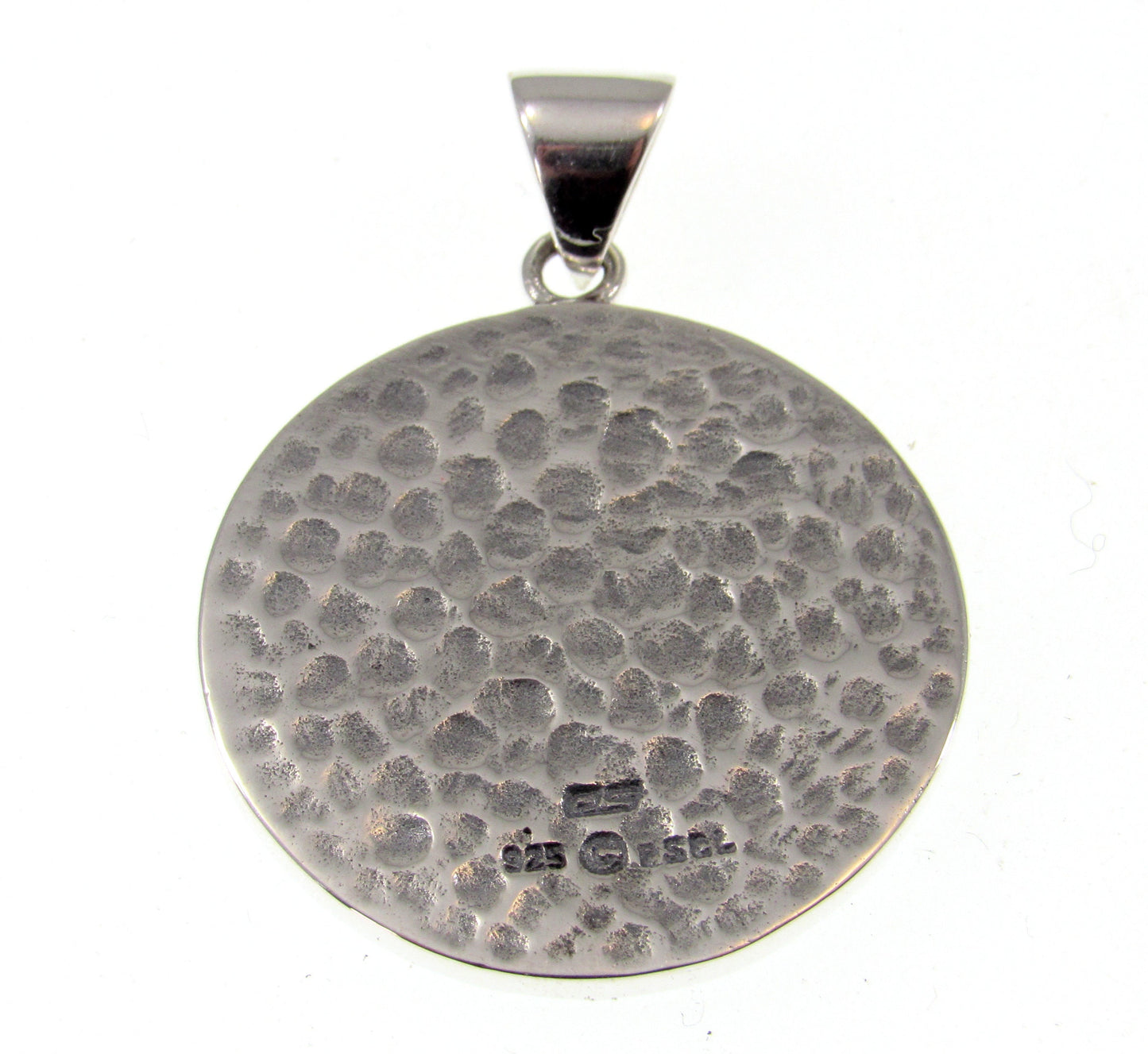 Solid 925 Sterling Silver Oxidized Aztec Mayan Pirate Skull Coin Doubloon Pendant