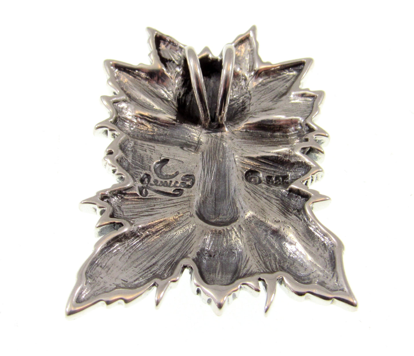 Solid 925 Sterling Silver Green Man Slide Pendant, Celtic Cernunnos Magick Amulet, Symbol of Rebirth