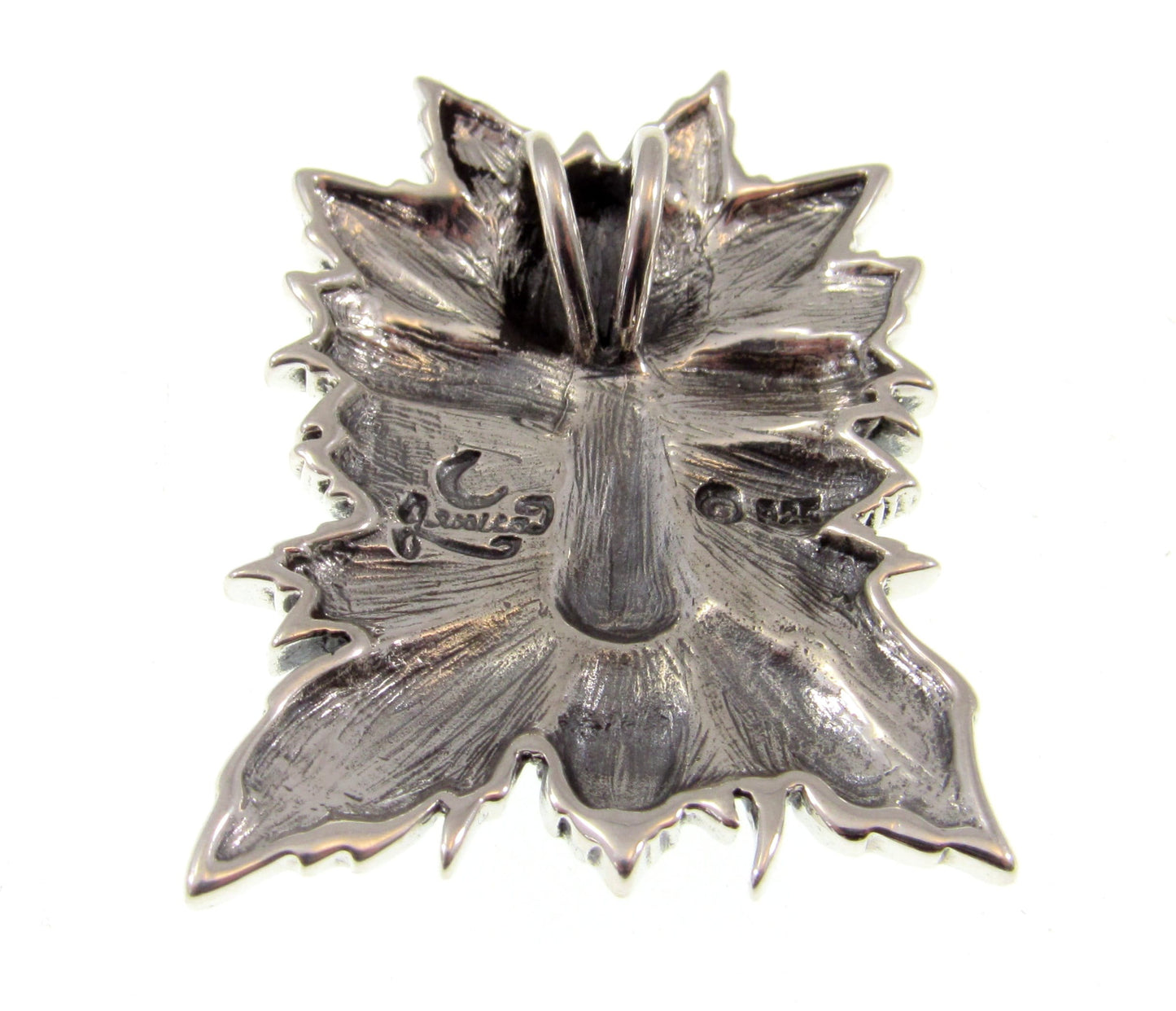 Solid 925 Sterling Silver Green Man Slide Pendant, Celtic Cernunnos Magick Amulet, Symbol of Rebirth