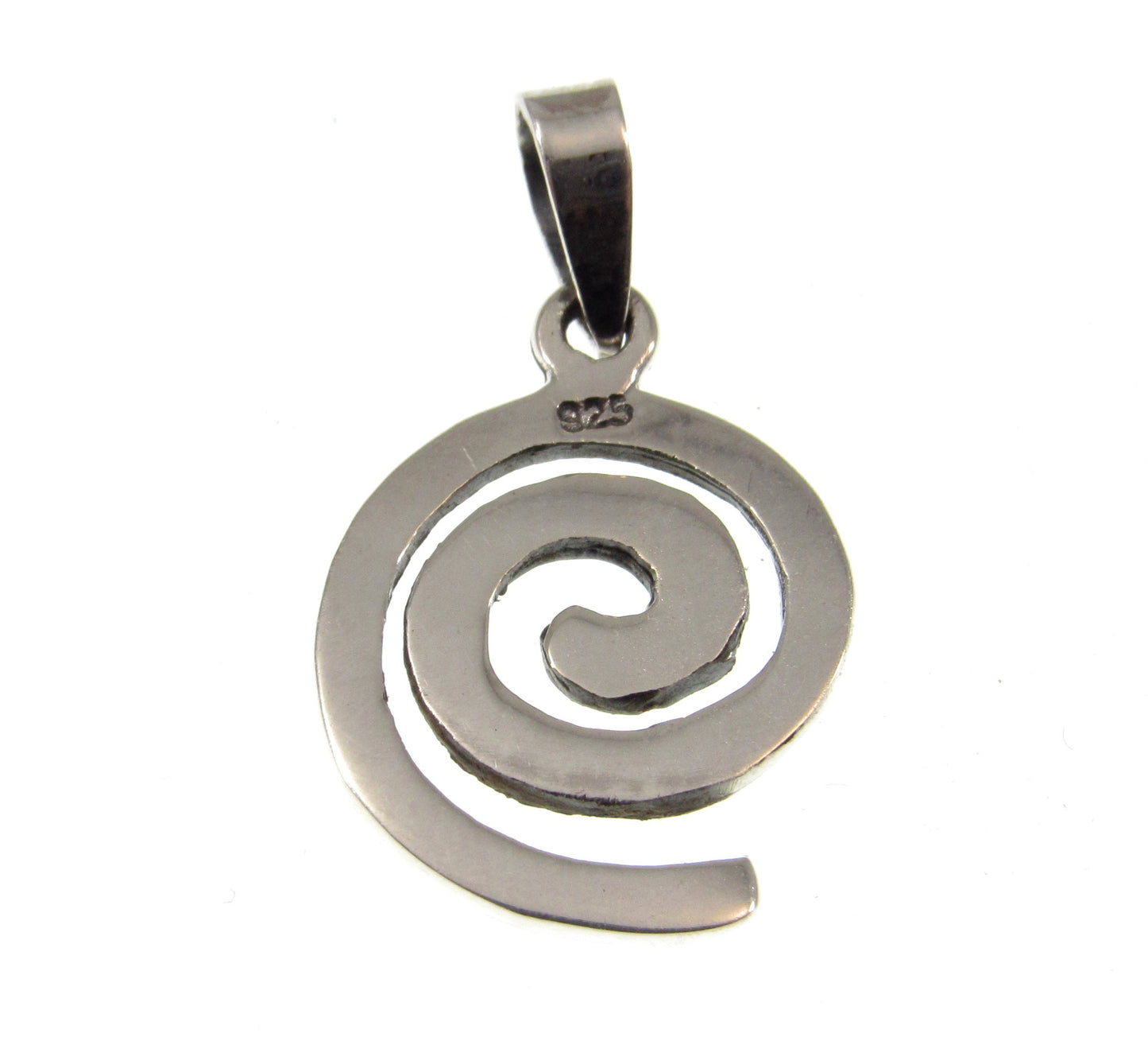 Solid 925 Sterling Silver Small Celtic Swirl Charm, Boho Spiral Necklace Pendant, Sleek & Minimalist Jewelry for Women, Handcrafted Gift