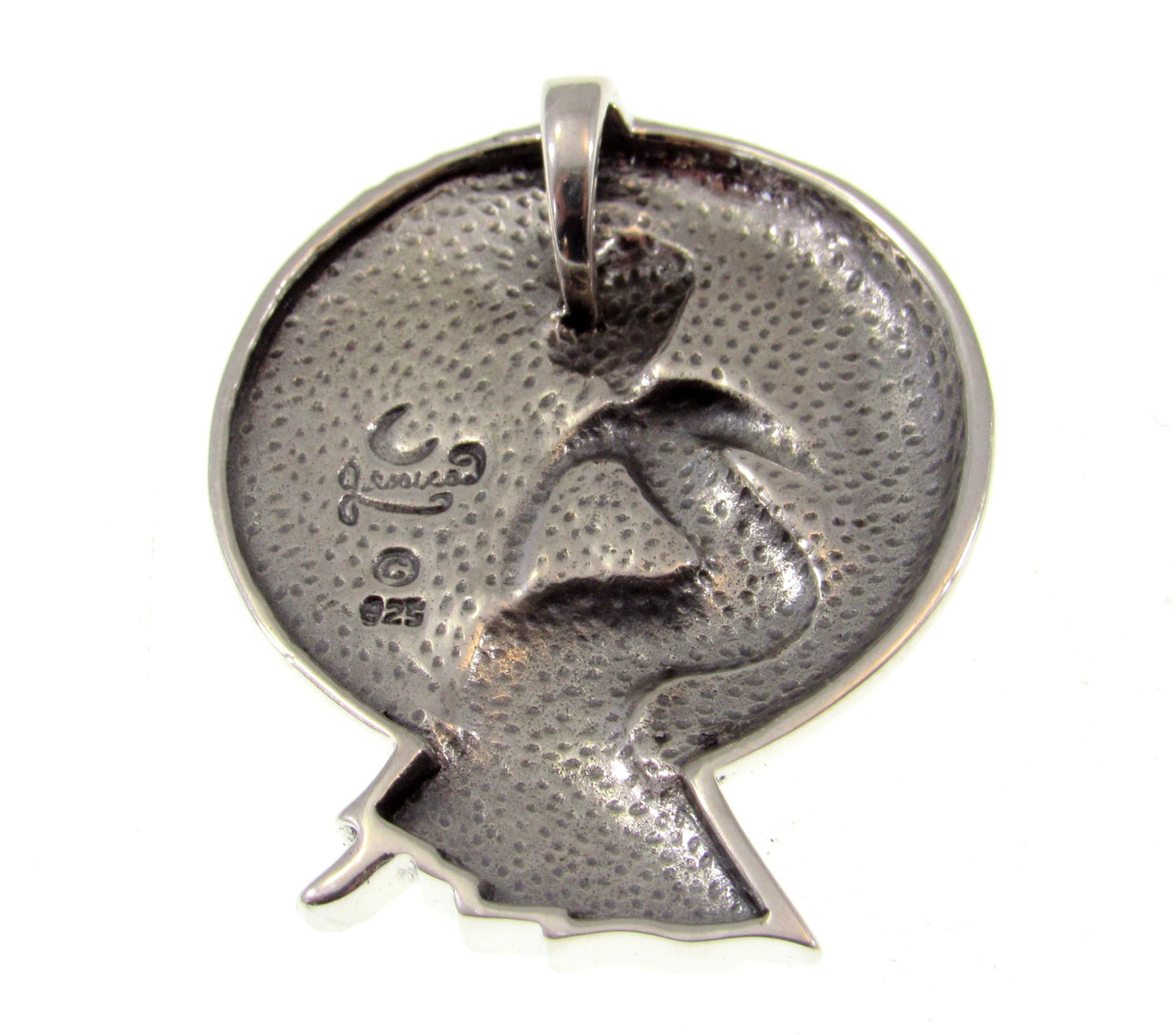 Solid 925 Sterling Silver Moon Queen Fairy Slide Pendant, Guardian / Protection Amulet
