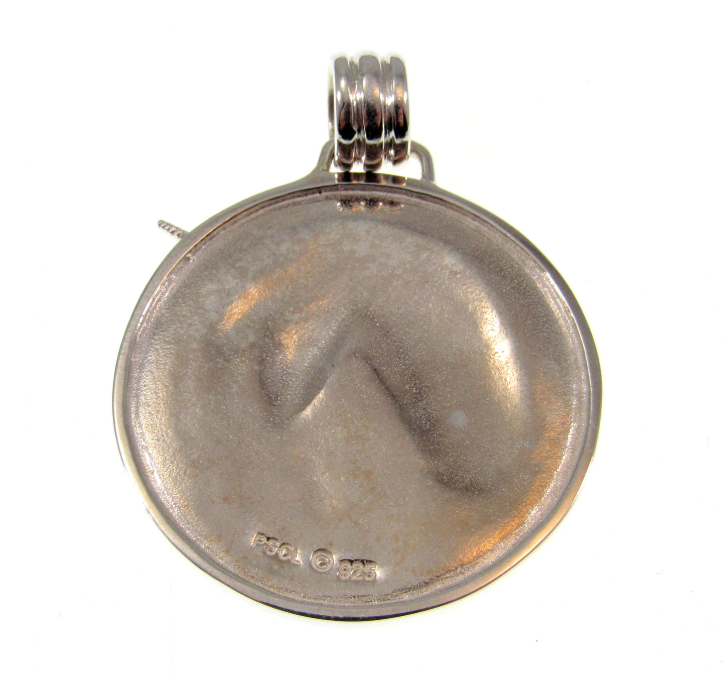 Solid 925 Sterling Silver Celtic Unicorn Pendant, Triskele Triskelion Amulet, Blue Enamel Accents, Fairytale Fantasy Jewelry