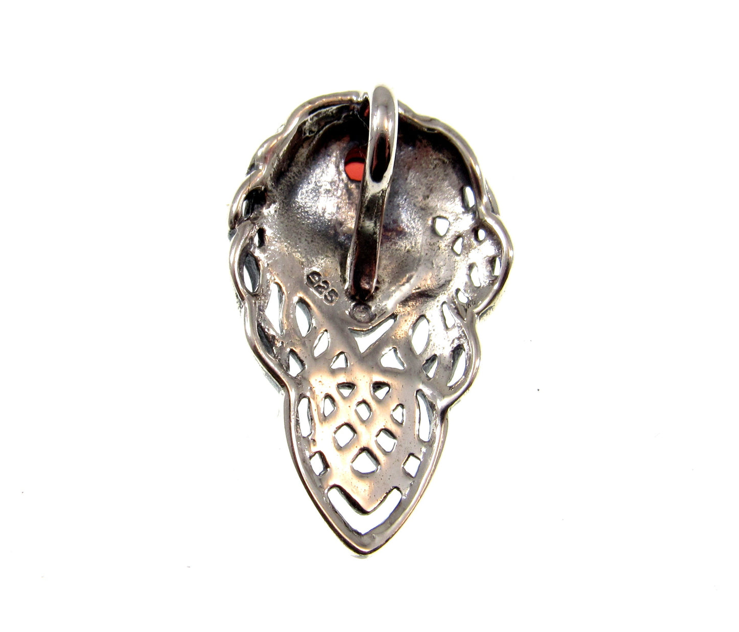 Solid 925 Sterling Silver Maeve Pendant with Garnet Gemstone, Queen of the Fae of Connacht, Irish Warrior Queen, Handcrafted Goddess Jewelry