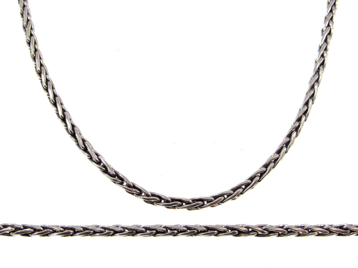 Handmade 2.5mm Solid 925 Sterling Silver Balinese WHEAT Link Chain, Necklace or Bracelet, 7.5 8 9 16 18 20 22 24 26 28 or 30 Inches