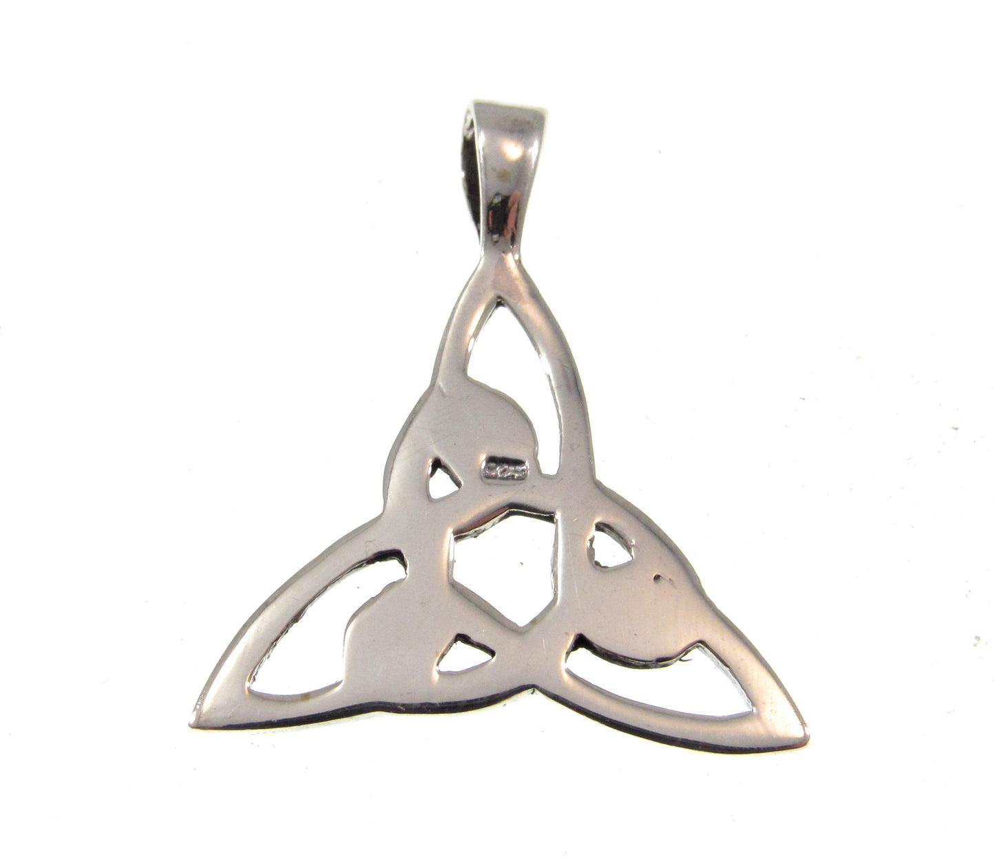 Solid 925 Sterling Silver Triquetra Pendant – Celtic Trinity Knot Necklace Charm, Irish Knot Amulet, Viking Jewelry Gift for Him or Her
