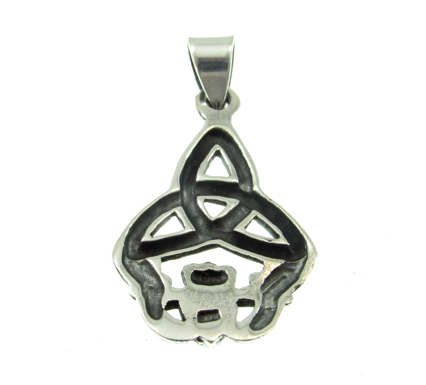 Solid 925 Sterling Silver Celtic Claddagh Pendant – Handcrafted Trinity Knot Necklace Charm, Irish Jewelry, Symbol of Love & Friendship