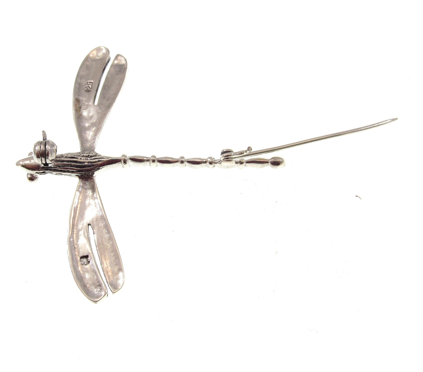 Solid 925 Sterling Silver Dragonfly Brooch, Nature Pin, Insect Jewelry Gift, Botanical Symbol of Transformation, Gardencore Woodland Jewelry