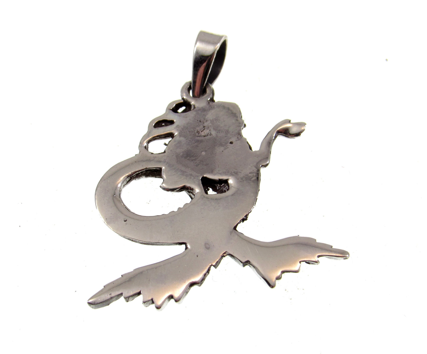 Solid 925 Sterling Silver Mermaid Pendant, Sea Witch Charm, Ocean Nymph Necklace Pendant, Mermaidcore Jewelry, Nautical Beach Love Gift