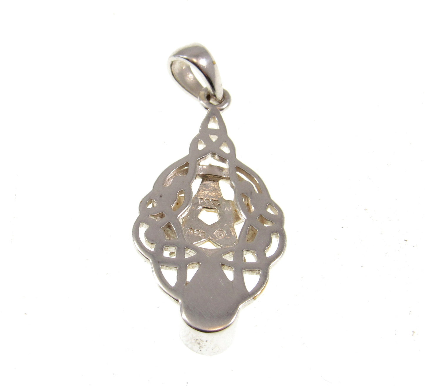 Solid 925 Sterling Silver & Gold Vermeil Celtic Knot Pentacle Pendant