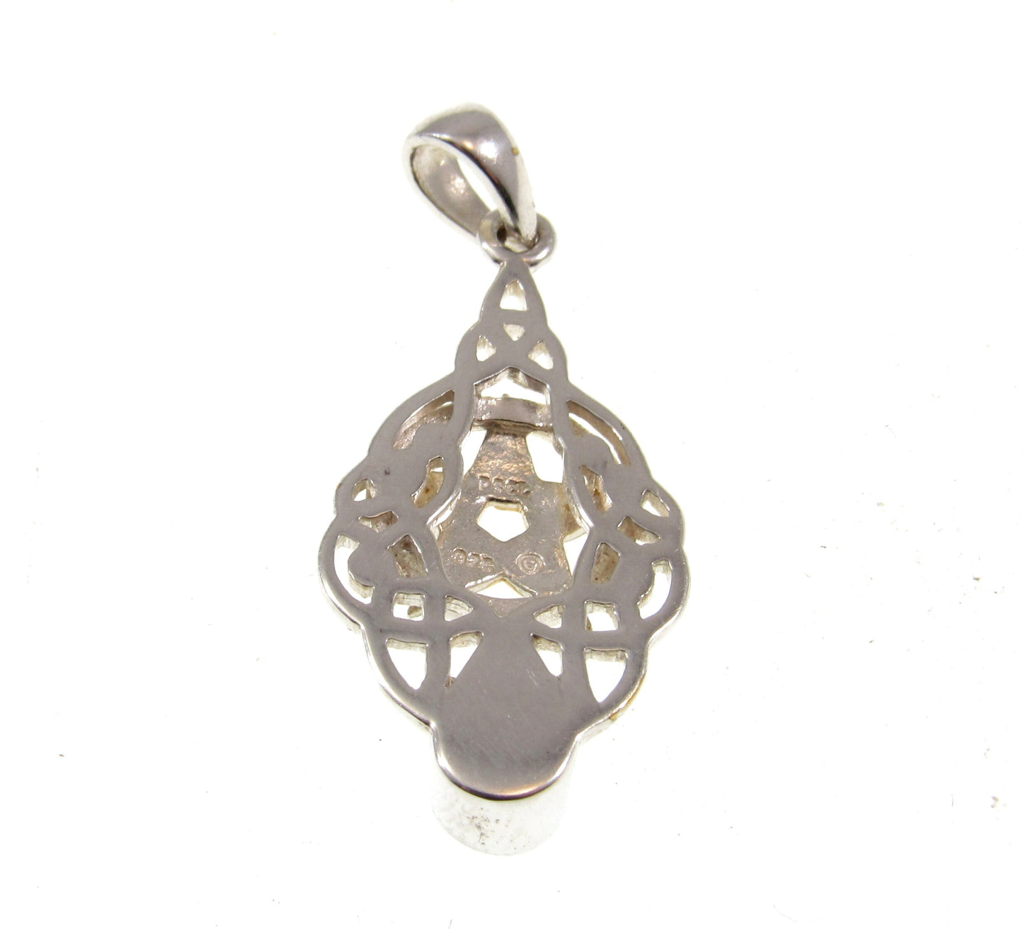 Solid 925 Sterling Silver & Gold Vermeil Celtic Knot Pentacle Pendant