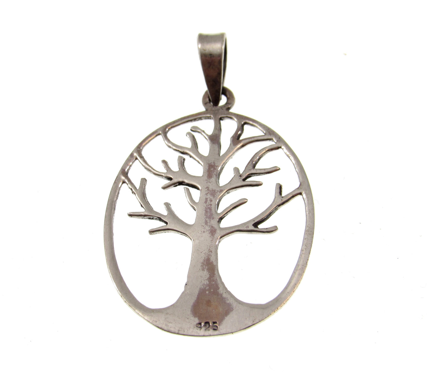 Solid 925 Sterling Silver Cut Out Tree of Life Pendant, Handcrafted Yggdrasil Jewelry
