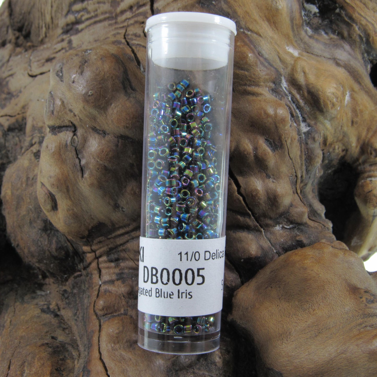 DB0005 11/0 Miyuki Metallic Variegated Blue Iris Delica Seed Beads, 5 Grams Tube, 25 Grams Bag DB5, DB-0005 Japanese Glass Delicas