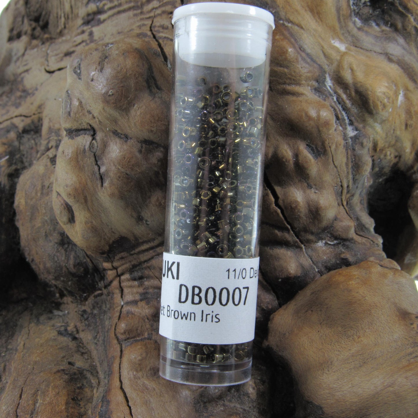 DB0007 11/0 Miyuki Metallic Brown Iris Delica Seed Beads, 5 Grams Tube, 25 Grams Bag, DB7, DB-7 Japanese Glass Delicas for Jewelry Making