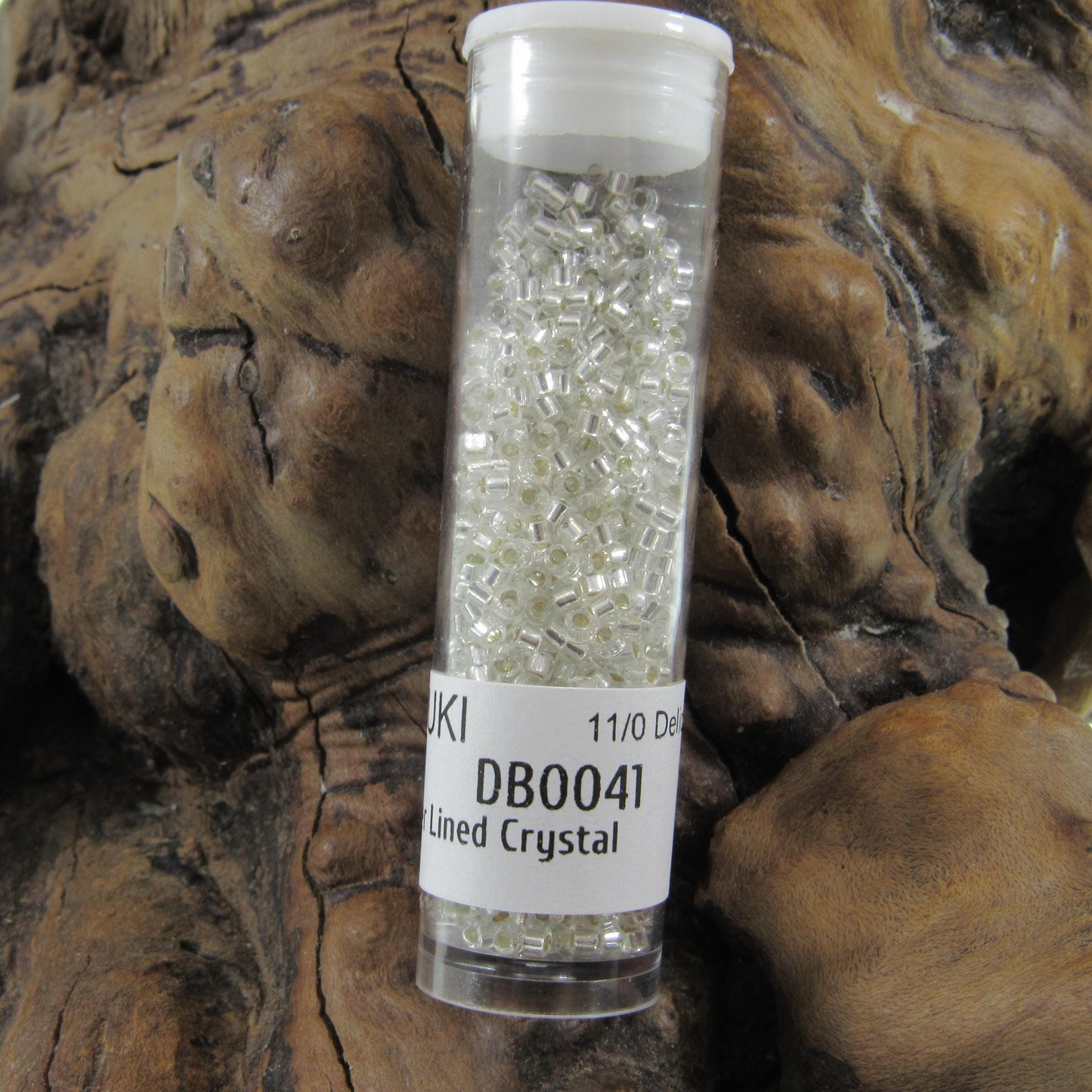 DB0041 11/0 Miyuki Silver Lined Crystal Delica Seed Beads, 5 Grams Tube, 25 Grams Bag, DB41, DB-41 Japanese Glass Delicas for Jewelry Making