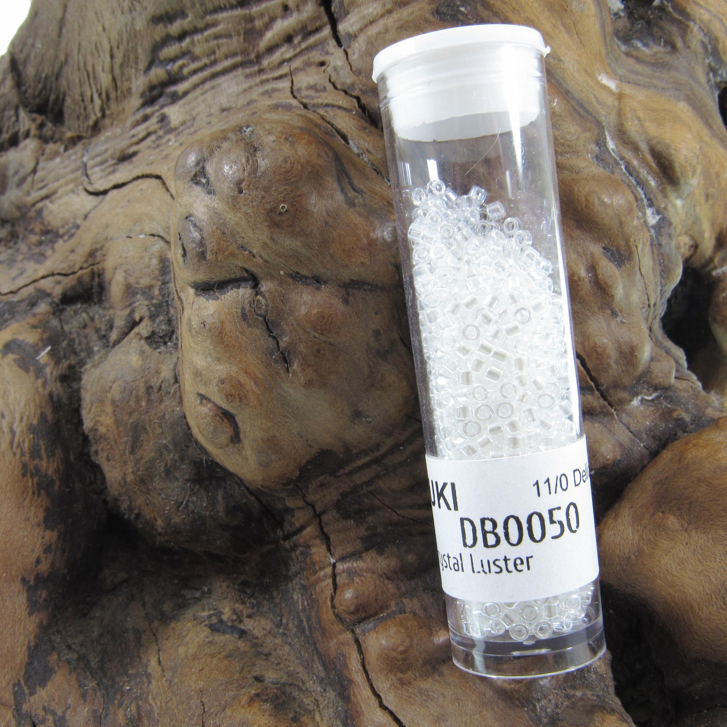 DB0050 11/0 Miyuki Crystal Luster Delica Seed Beads, 5 Grams Tube, 25 Grams Bag, DB50, DB-50 Japanese Glass Delicas for Jewelry Making