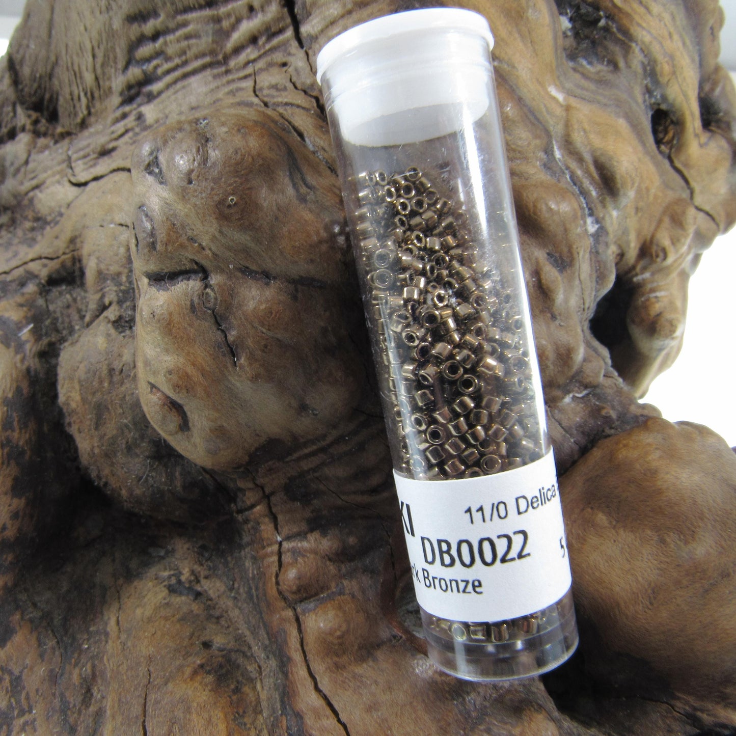 DB0022 11/0 Miyuki Metallic Dark Bronze Delica Seed Beads, 5 Grams Tube, 25 Grams Bag, DB22, DB-22 Japanese Glass Delicas for Jewelry Making