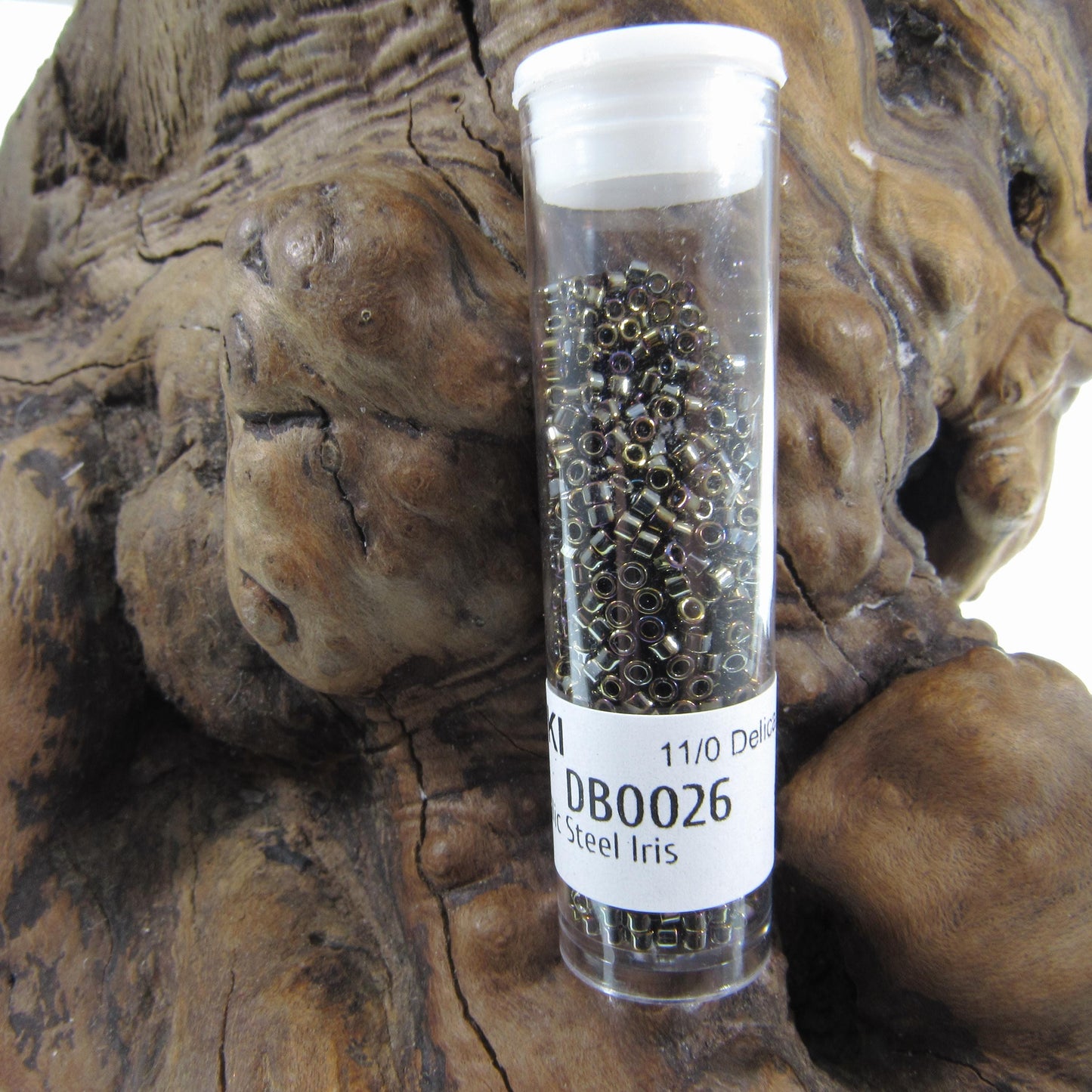 DB0026 11/0 Miyuki Metallic Steel Iris Delica Seed Beads, 5 Grams Tube, 25 Grams Bag DB26, DB-0026 Japanese Glass Delicas for Jewelry Making
