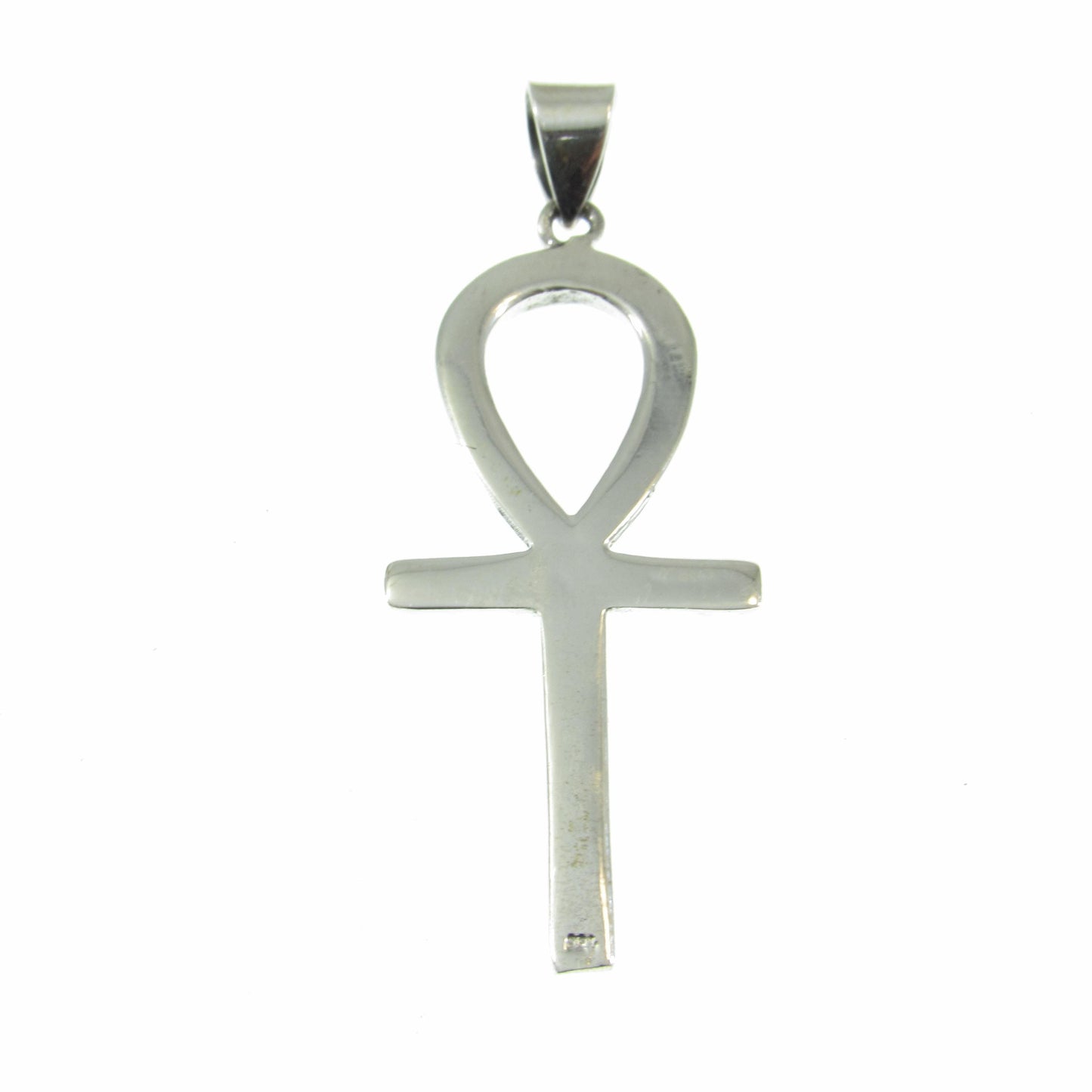 Solid 925 Sterling Silver Ankh Pendant Necklace Cross, Egyptian Key of Life, Handcrafted Silver Protection Amulet, Gothic Jewelry Gift