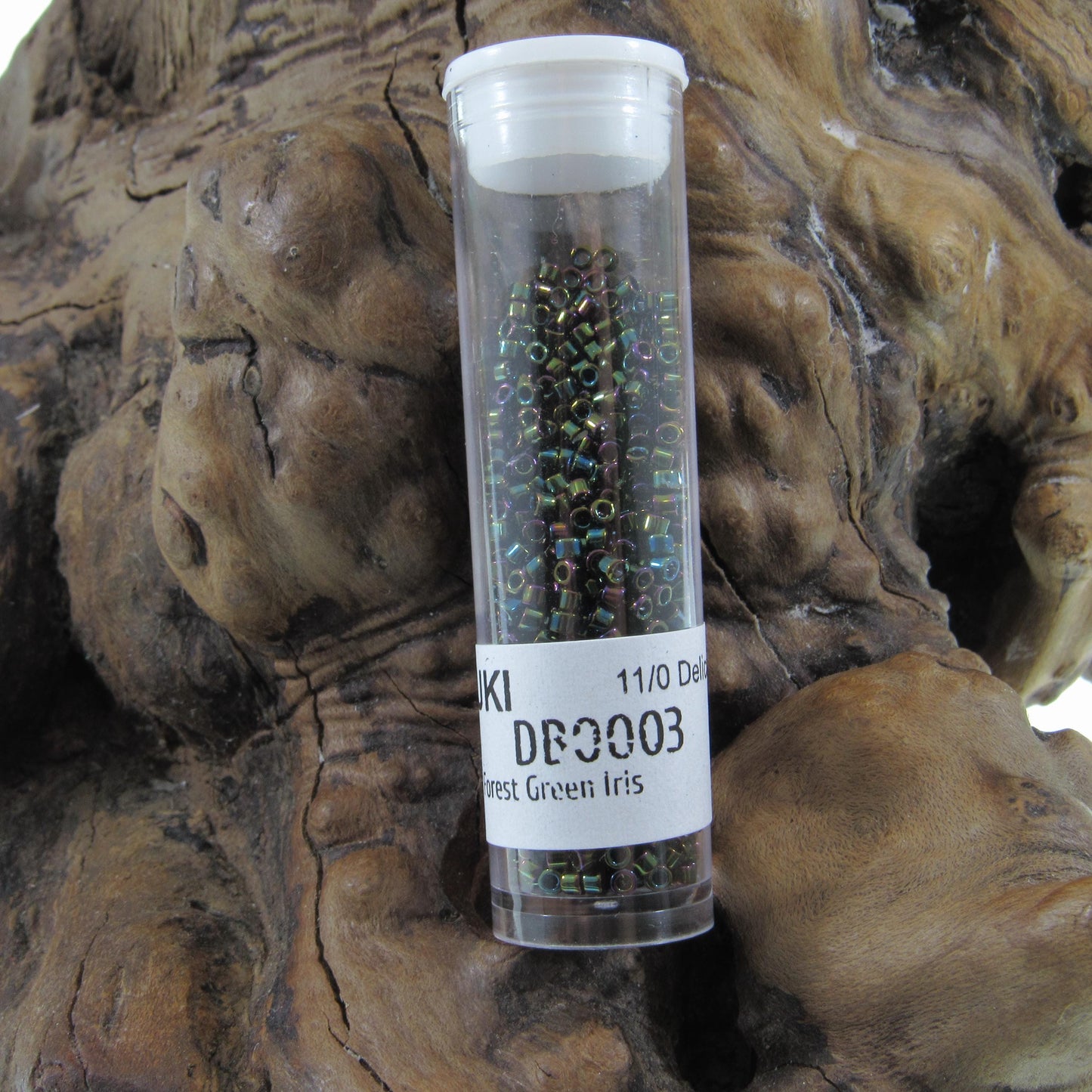 DB0003 11/0 Miyuki Metallic Forest Green Iris Delica Seed Beads, 5 Grams Tube, 25 Grams Bag DB3, DB-0003 Japanese Glass Delicas for Jewelry