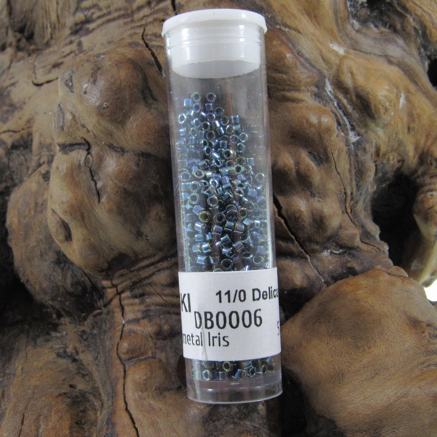 DB0006 11/0 Miyuki Gunmetal Iris Delica Seed Beads, 5 Grams Tube, 25 Grams Bag, DB6, DB-0006 Japanese Glass Delicas for Jewelry Making