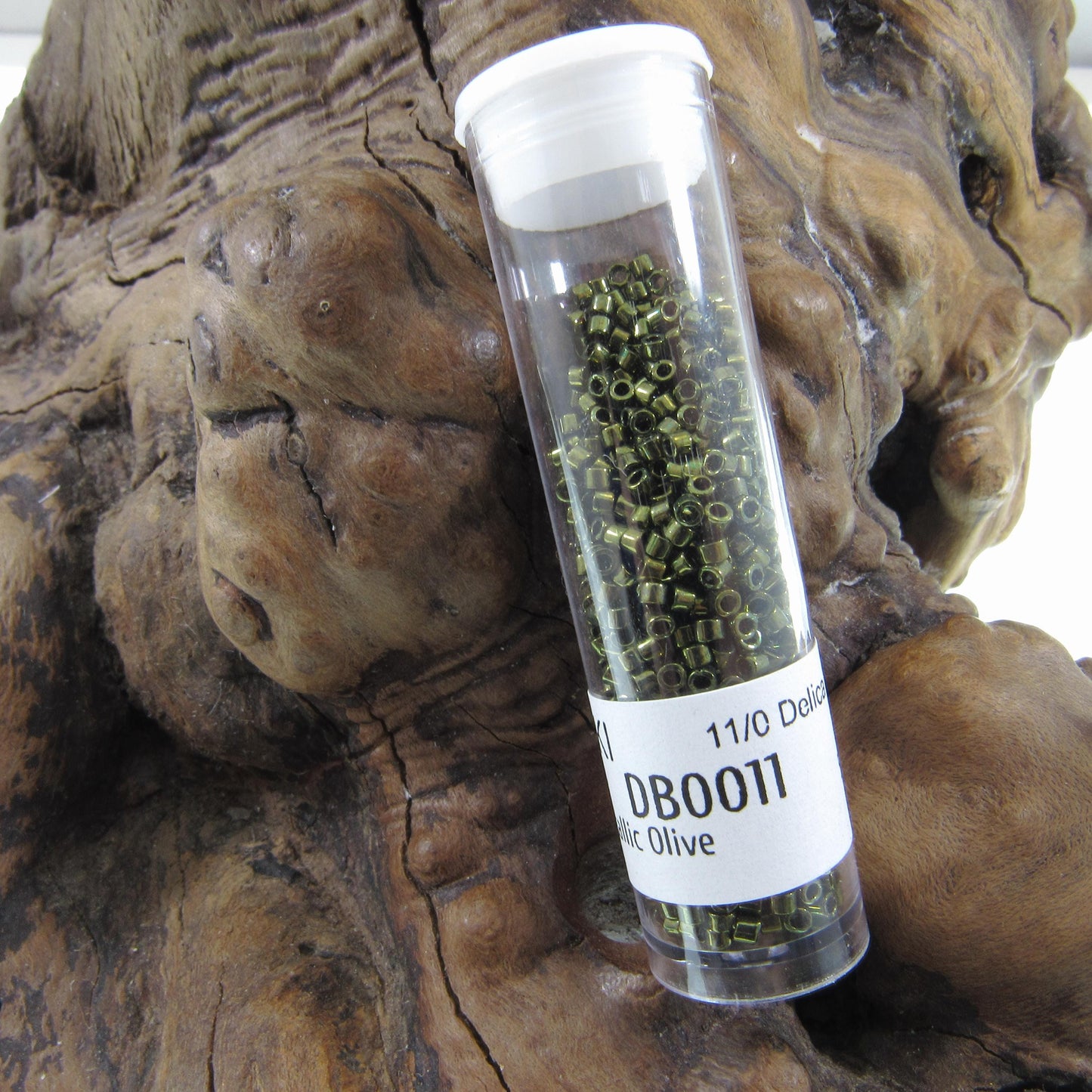 DB0011 11/0 Miyuki Metallic Olive Delica Seed Beads, 5 Grams Tube, 25 Grams Bag, DB11, DB-11 Japanese Glass Delicas for Jewelry Making