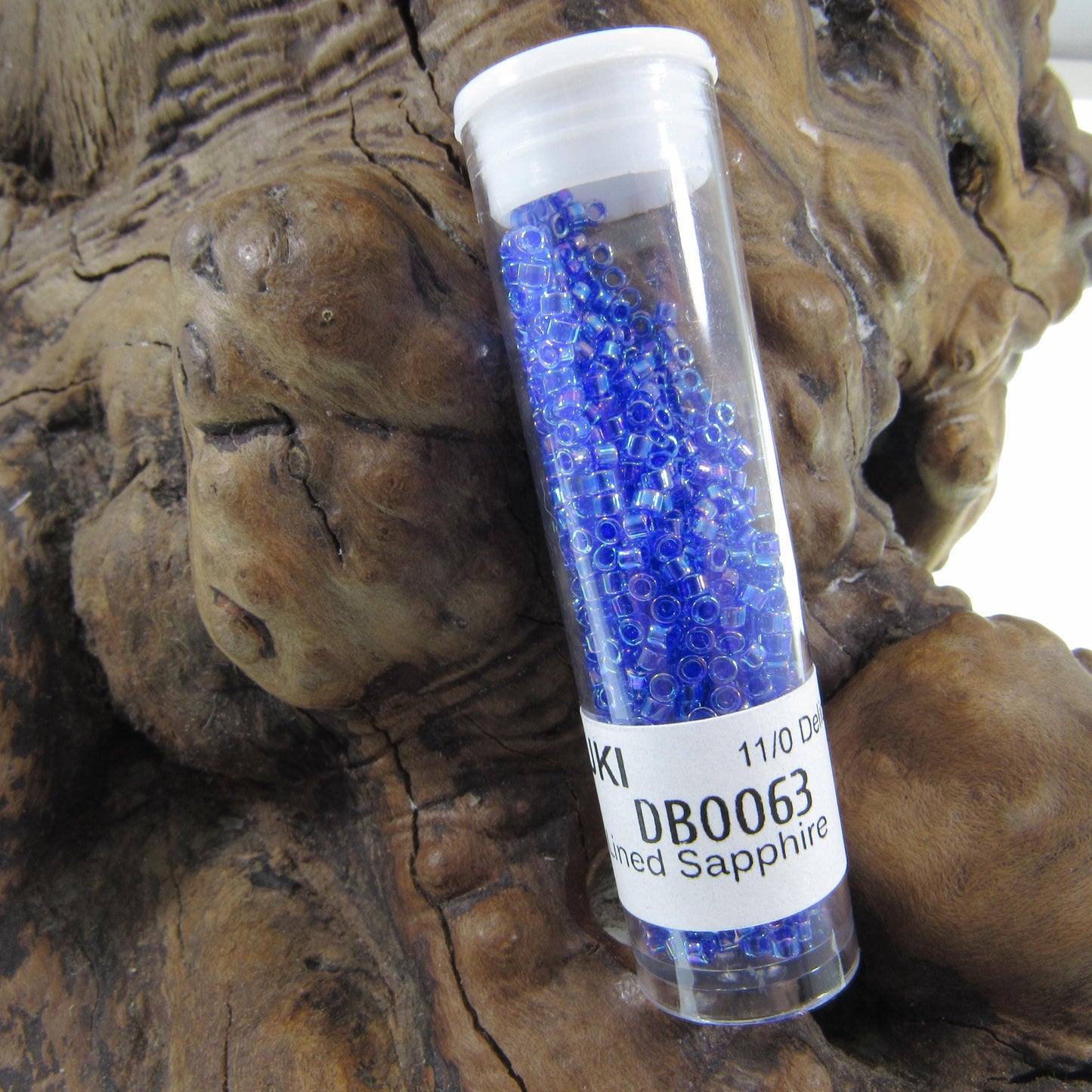 DB0063 11/0 Miyuki Cobalt Lined Sapphire AB Delica Seed Beads, 5 Grams Tube, 25 Grams Bag DB63, DB-63 Japanese Glass Delicas for Jewelry