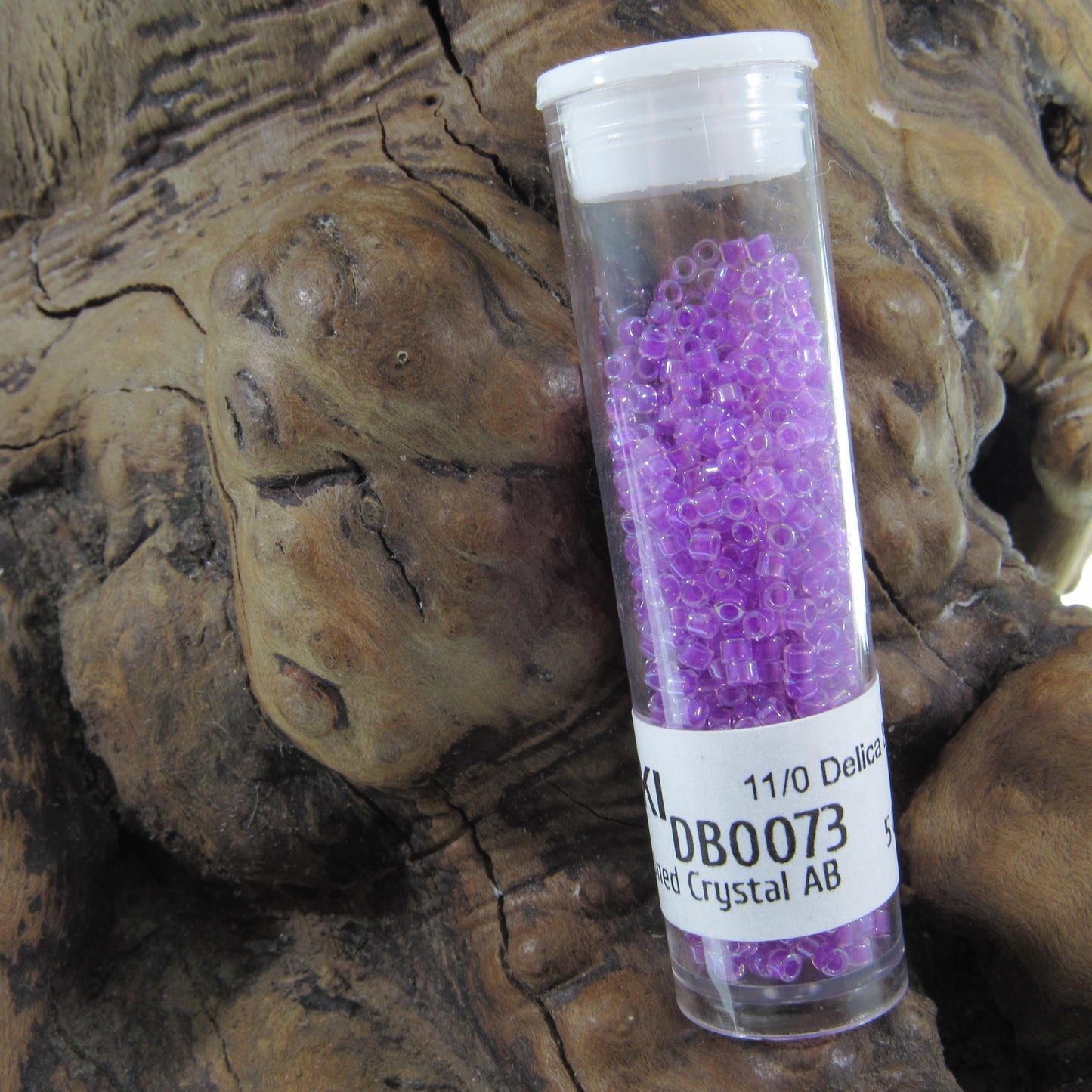 DB0073 11/0 Miyuki Magenta Lined Crystal AB Delica Seed Beads, 5 Grams Tube, 25 Grams Bag DB73, DB-73 Japanese Glass Delicas for Jewelry