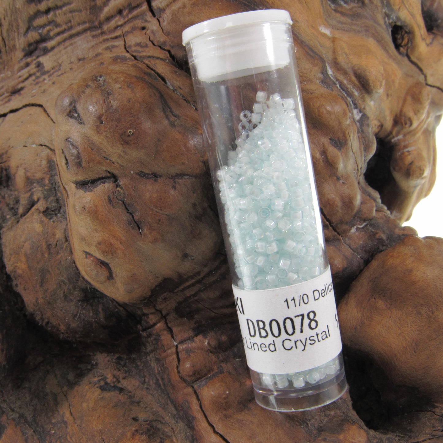 DB0078 11/0 Miyuki Aqua Mist Lined Crystal Luster AB Delica Seed Beads, 5 Grams Tube, 25 Grams Bag DB78, DB-78 Japanese Glass Delicas