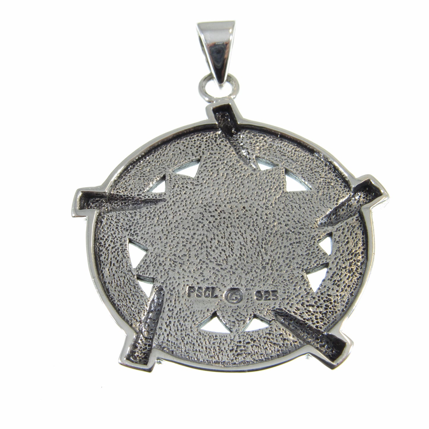 Solid 925 Sterling Silver Universe Broom Pentacle Pendant, Pentagram with Zodiac Symbols, Pagan Jewelry Amulet, Wiccan Talisman