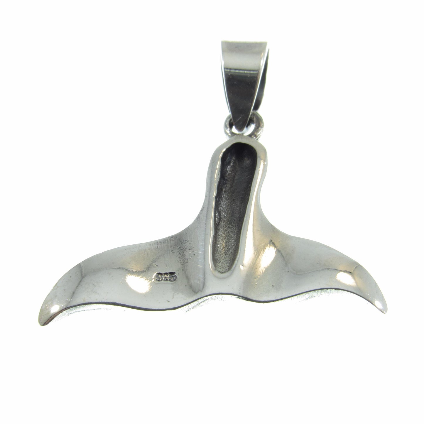 Mermaid Tail Pendant - Solid 925 Sterling Silver - Whale Tail Necklace Charm - Handcrafted Nautical Jewelry, Unique Design, Ocean Lover Gift