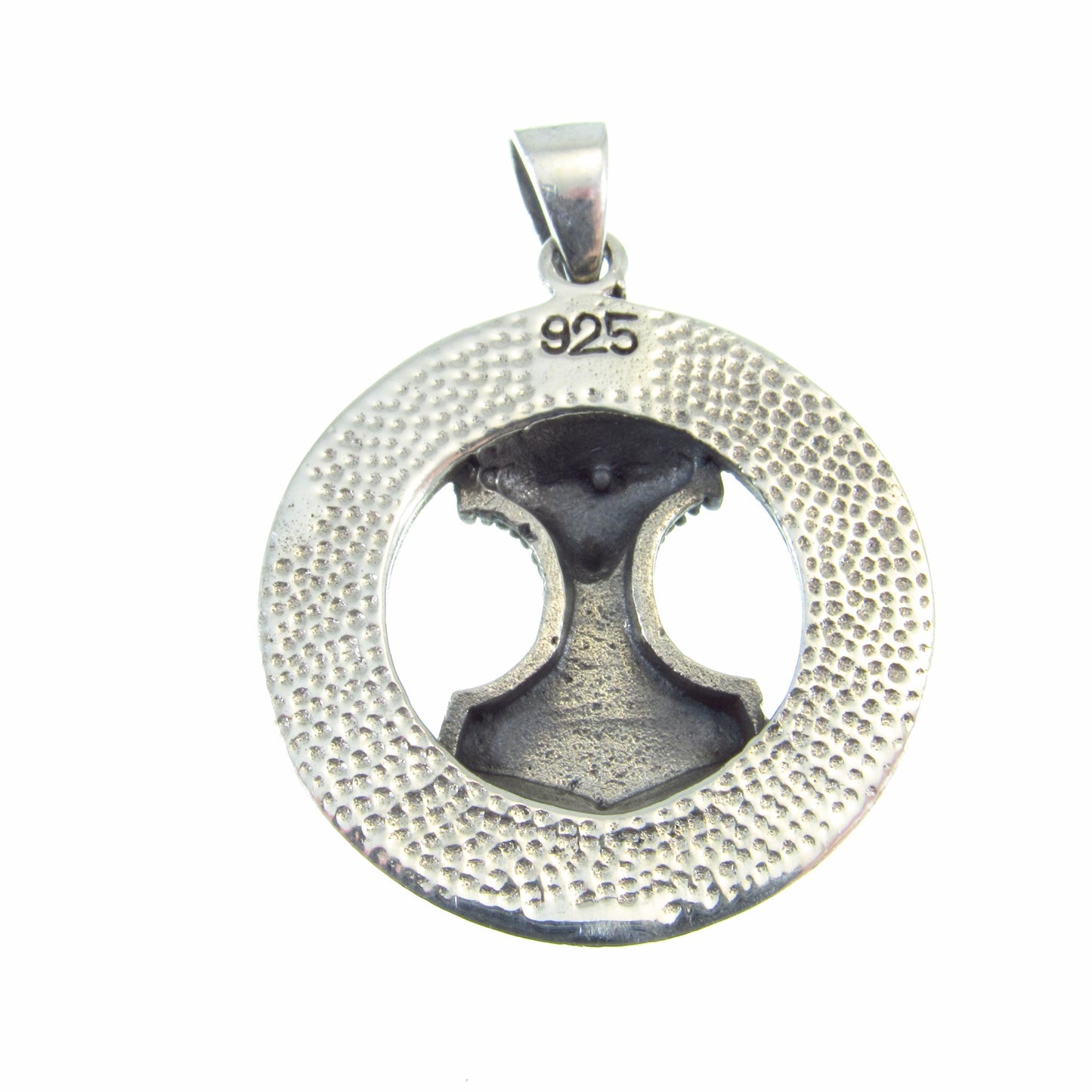 Solid 925 Sterling Silver Viking Thor’s Hammer Pendant – Norse Mythology Necklace Pendant, Mjolnir Amulet, Nordic Pagan Jewelry for Men