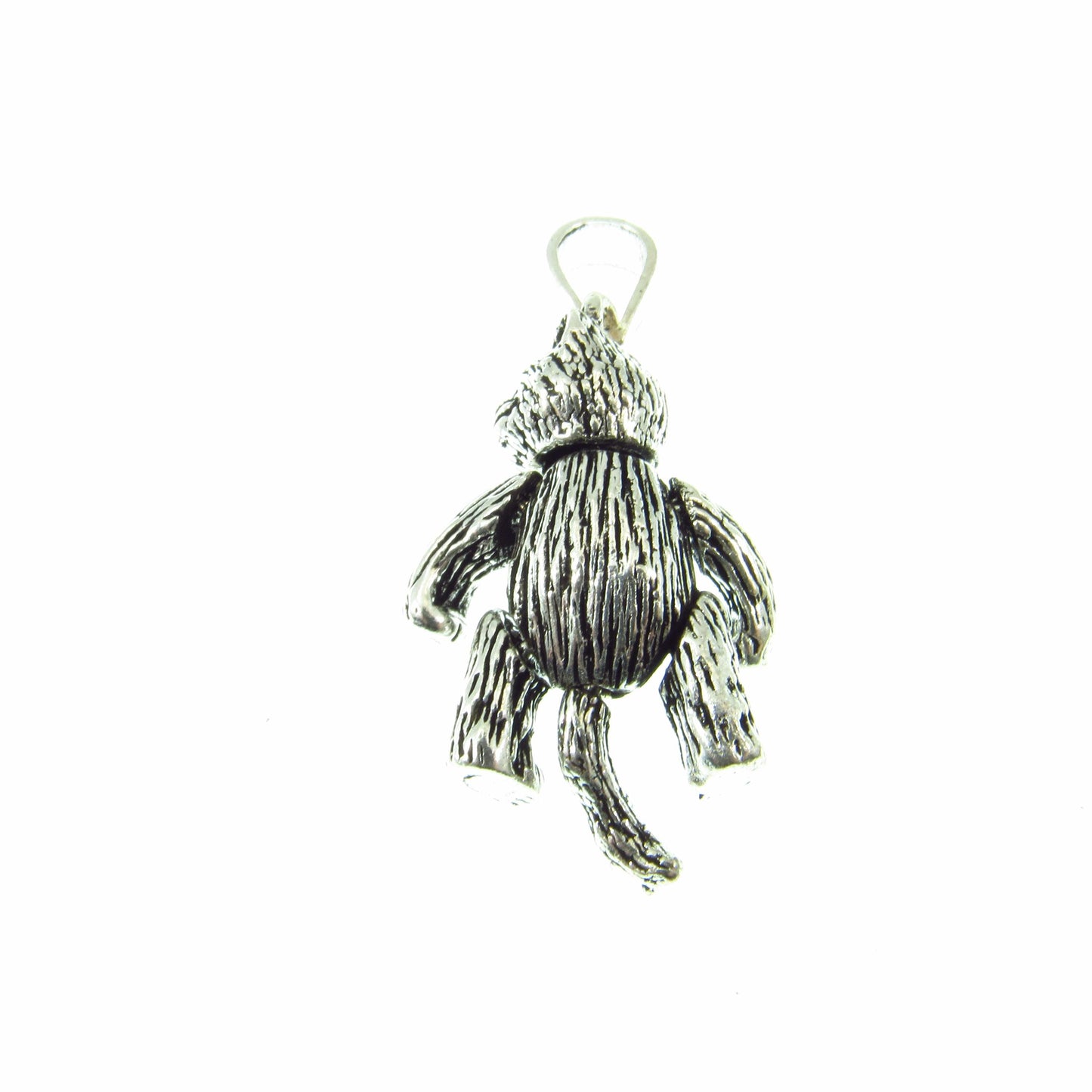 Solid 925 Sterling Silver Articulated Kitty Cat Pendant – Movable Cat Charm, Silver Cat Lover Jewelry, Unique Feline Gift