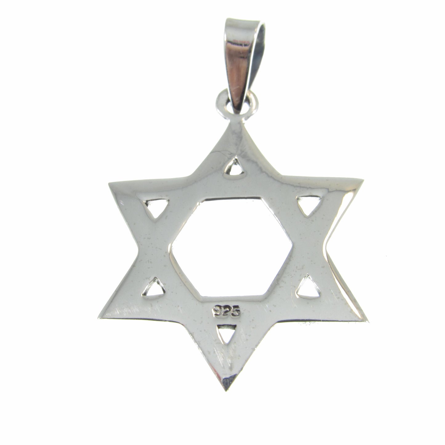 Solid 925 Sterling Silver Star of David Pendant – Interlocking Jewish Symbol Necklace Charm, Magen David Gift for Men & Women