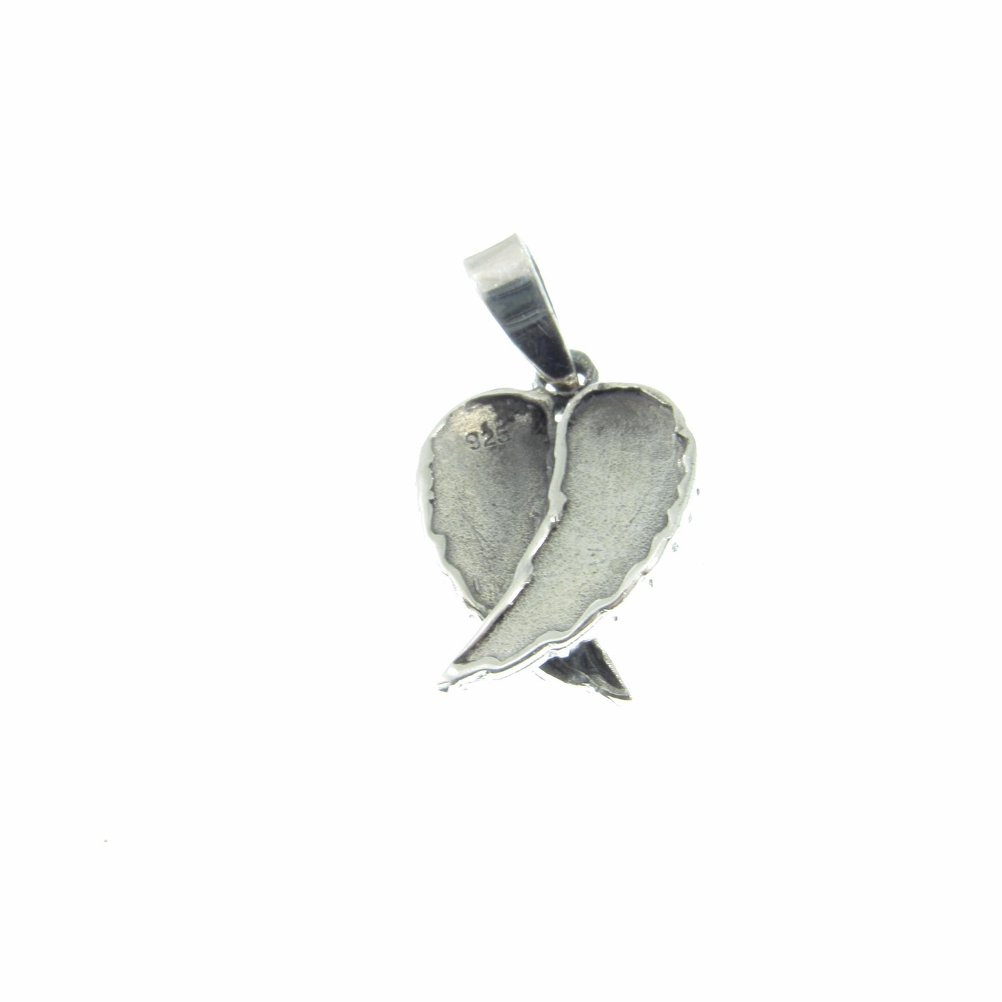 Solid 925 Sterling Silver Angel Wings Pendant – Handcrafted Guardian Angel Charm, Angelic Protection & Peace Jewelry, Memorial Gift for Her