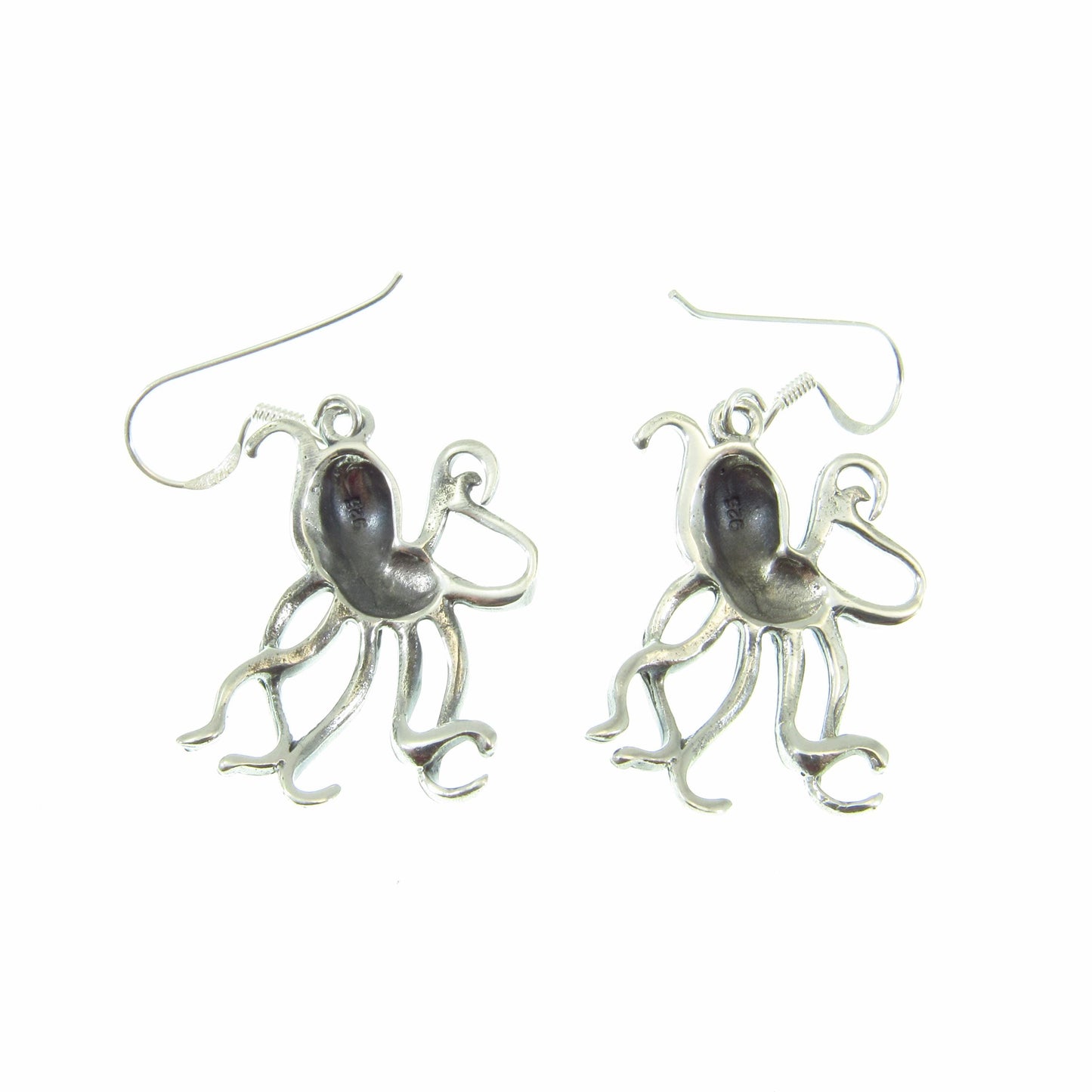 Solid 925 Sterling Silver Octopus Earrings – Nautical Ocean Jewelry, Beach Lover Gift, Boho Sea Life Drop / Hook / Dangle Earrings for Women
