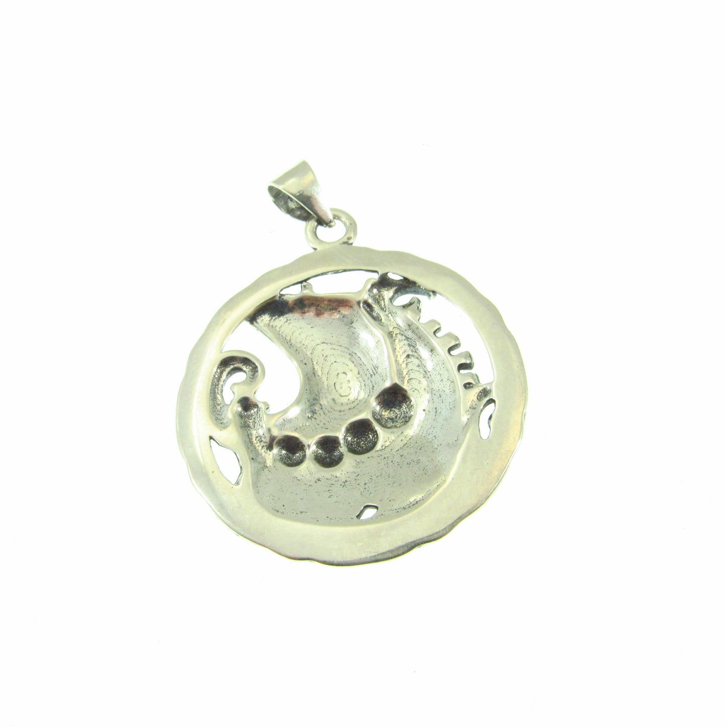 Solid 925 Sterling Silver Viking Ship Pendant, Norse Longboat Necklace Pendant, Ocean Scene Amulet, Silver Longship Charm, Sailboat Jewelry