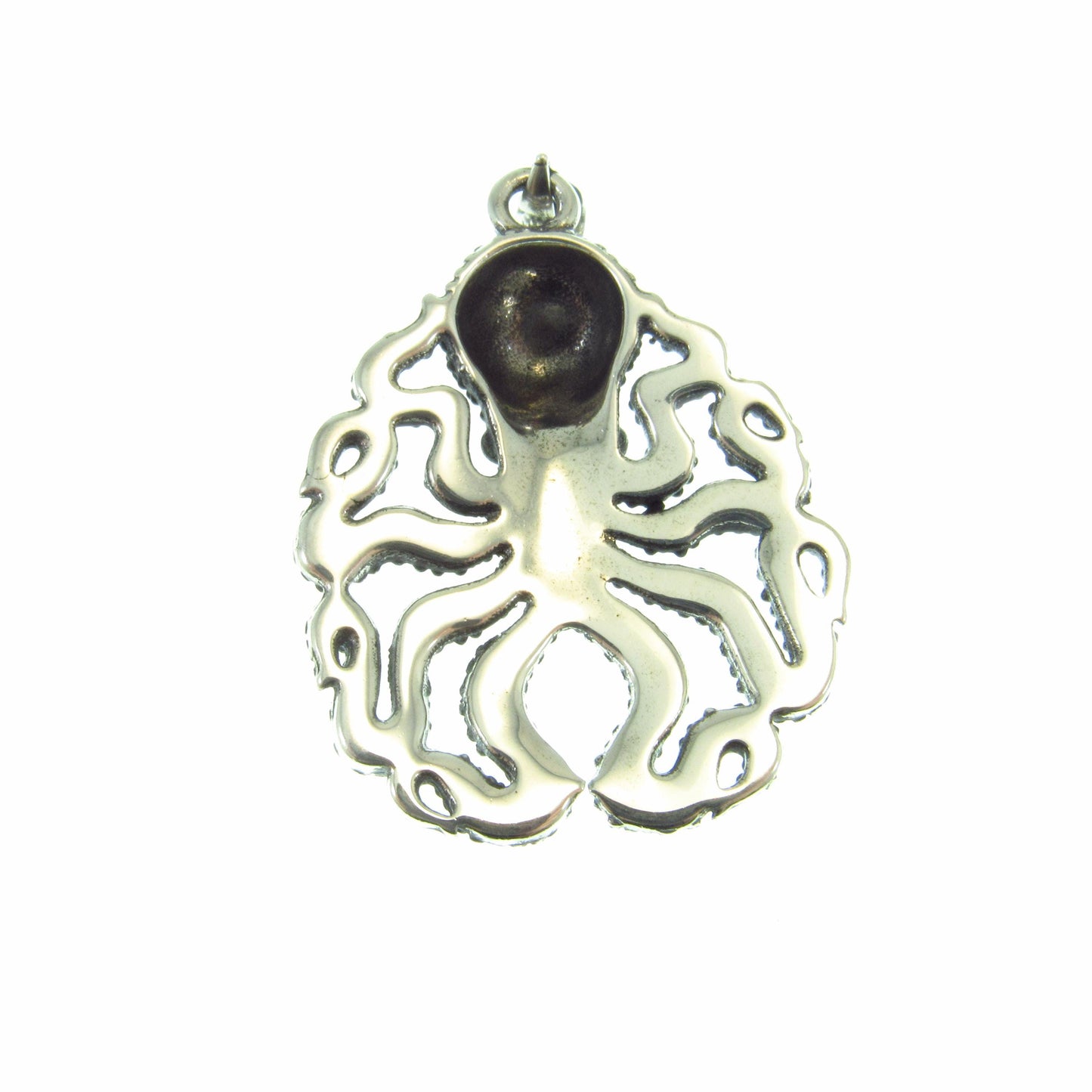 Solid 925 Sterling Silver Octopus Pendant – Kraken Jewelry for Men or Women, Nautical Tentacle Sea Creature Necklace Charm, Ocean Lover Gift