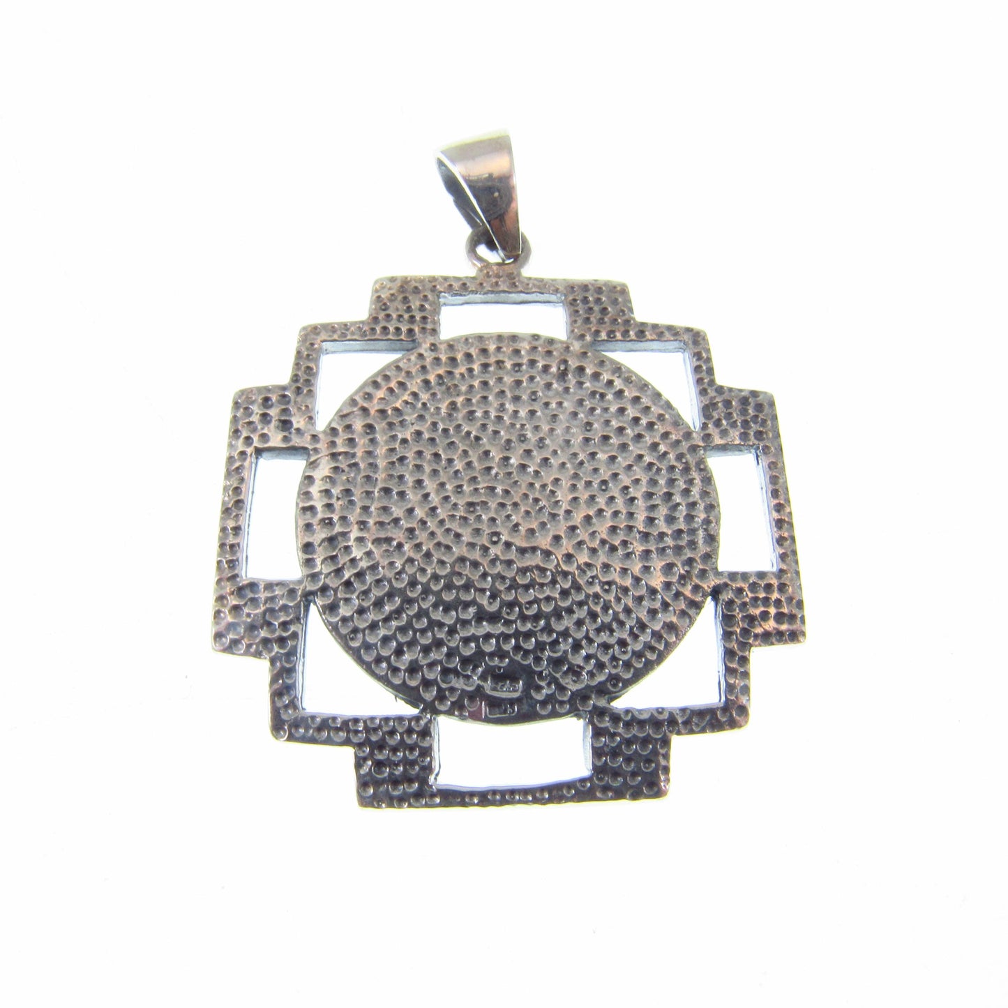 Solid 925 Sterling Silver Sri Yantra Pendant – Sacred Geometry Meditation Jewelry, Spiritual Symbol Necklace Pendant, Yoga Chakra Talisman